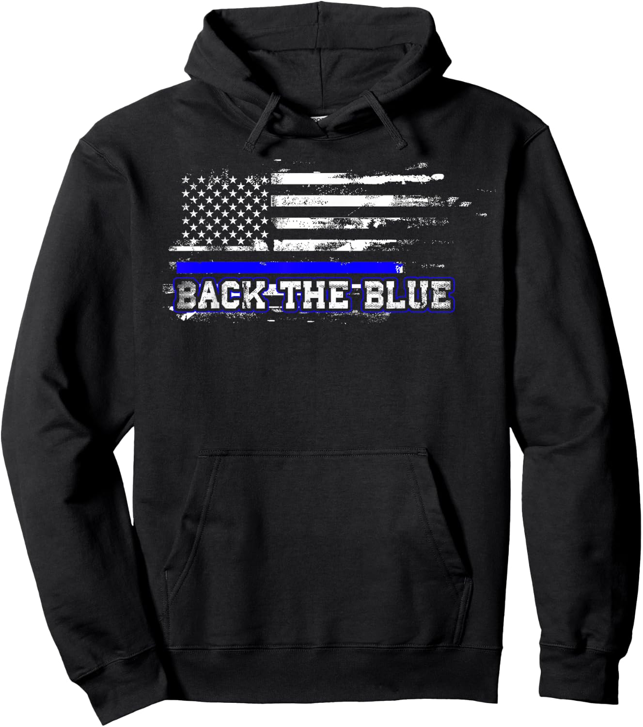 Back The Blue T Shirt - Police T Shirt Hoodie - Hoodie | Black
