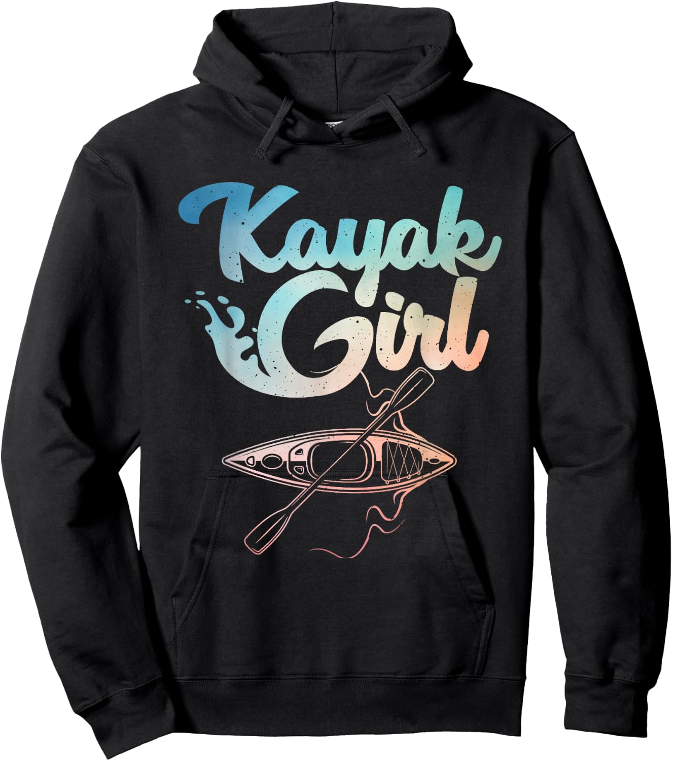 Funny Kayak Girl Art Girls Kayaking Lovers Kayak Hoodie - Hoodie | Black