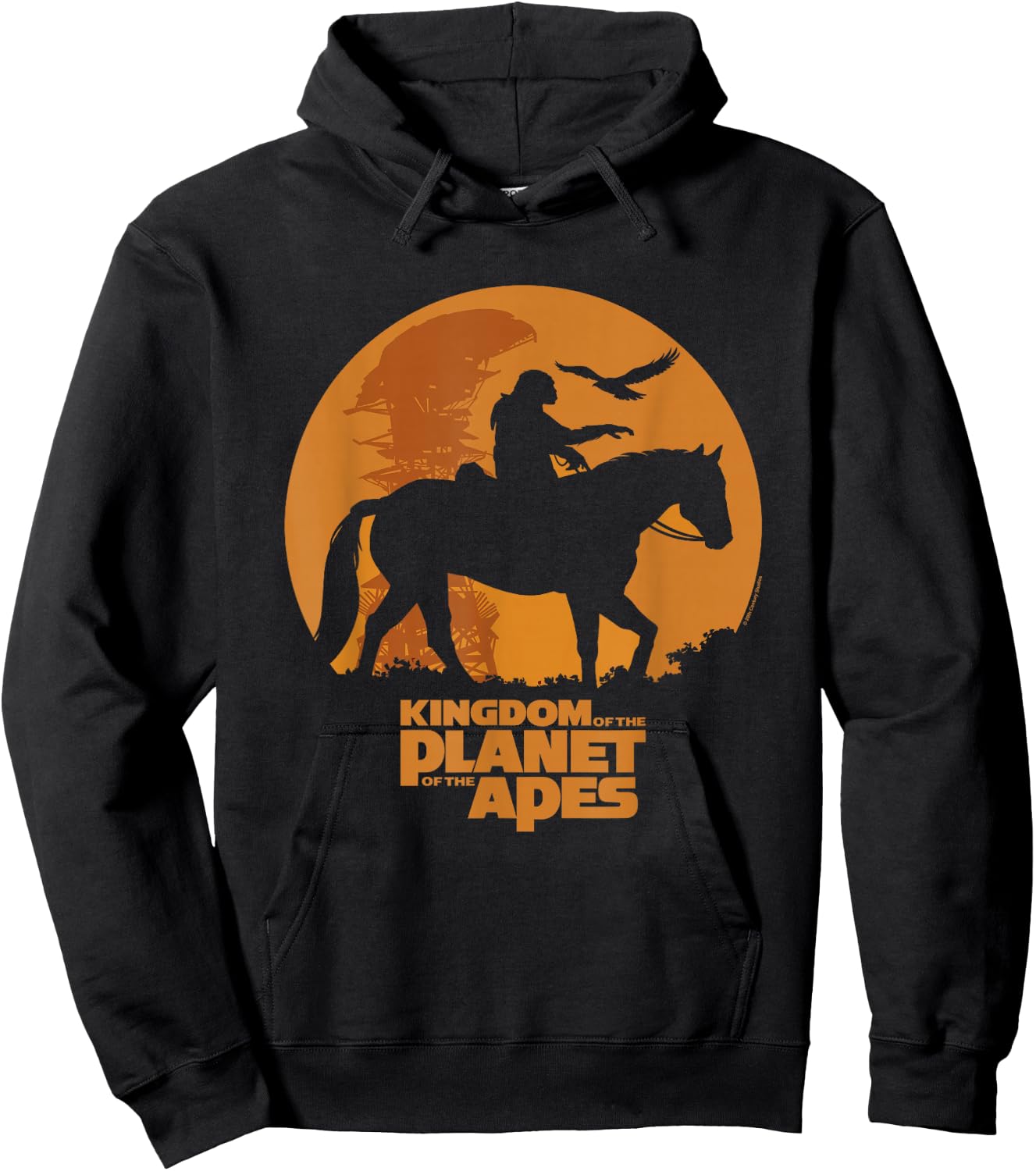 Kingdom of the Planet of the Apes Caesar Moon Silhouette Hoodie - Hoodie | Black