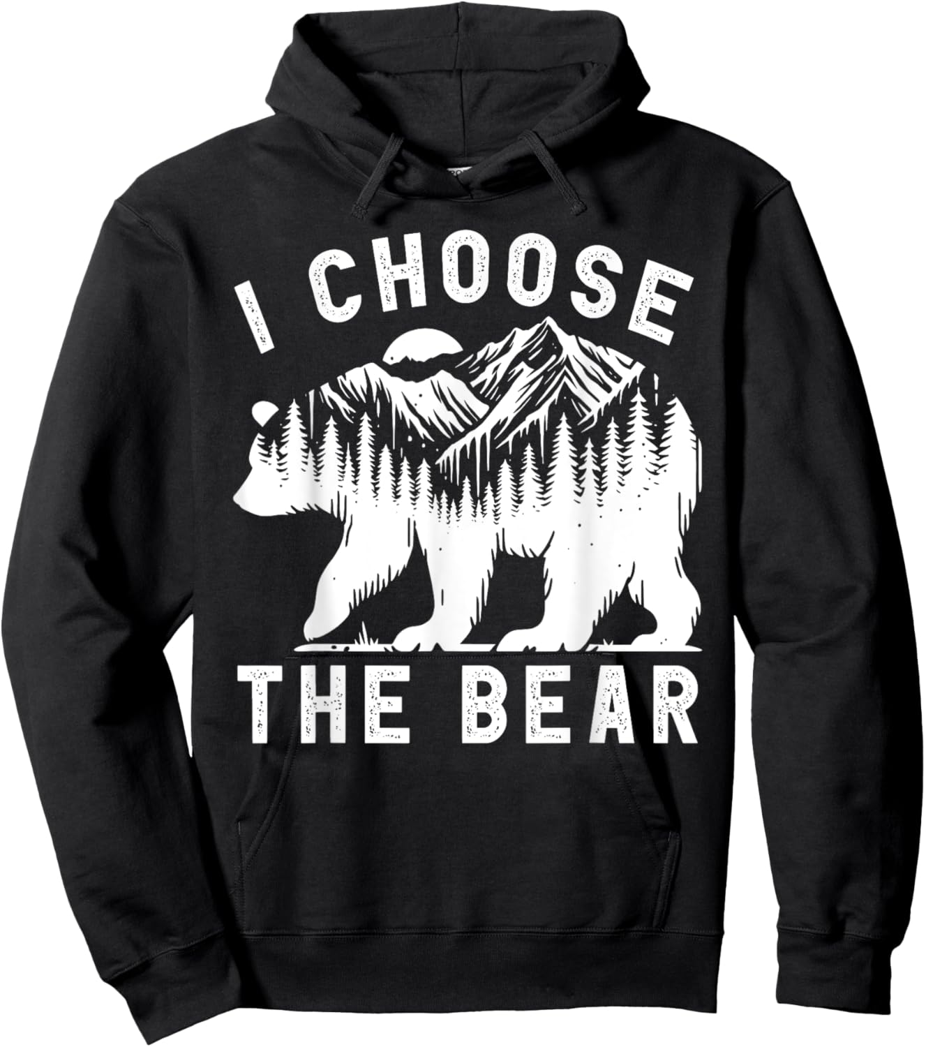 Funny Trending I choose the bear 2024 Bear In The Camp Hoodie - Hoodie | Black