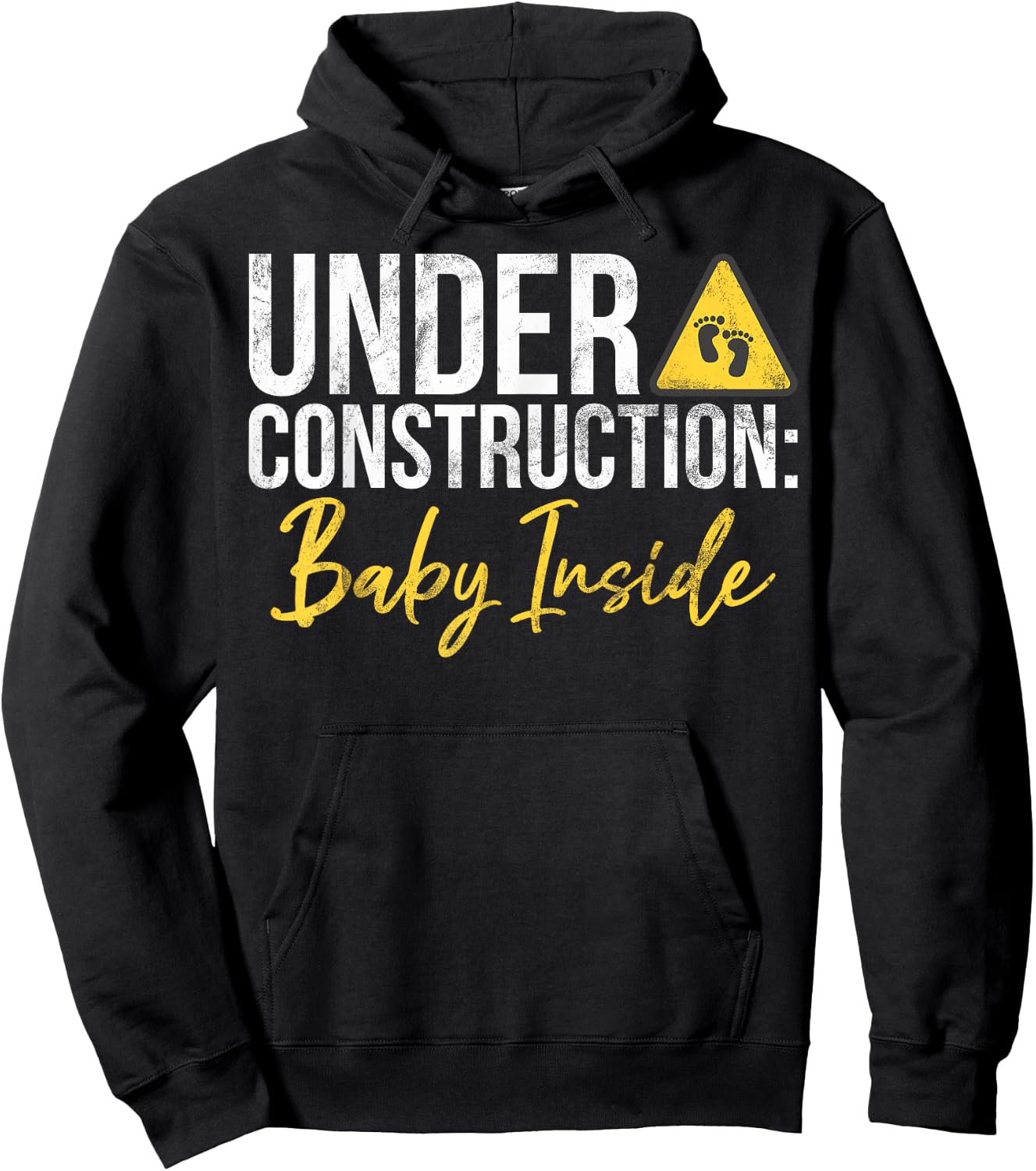 Under Construction Baby Inside Baby Shower Hoodie - Hoodie | Black