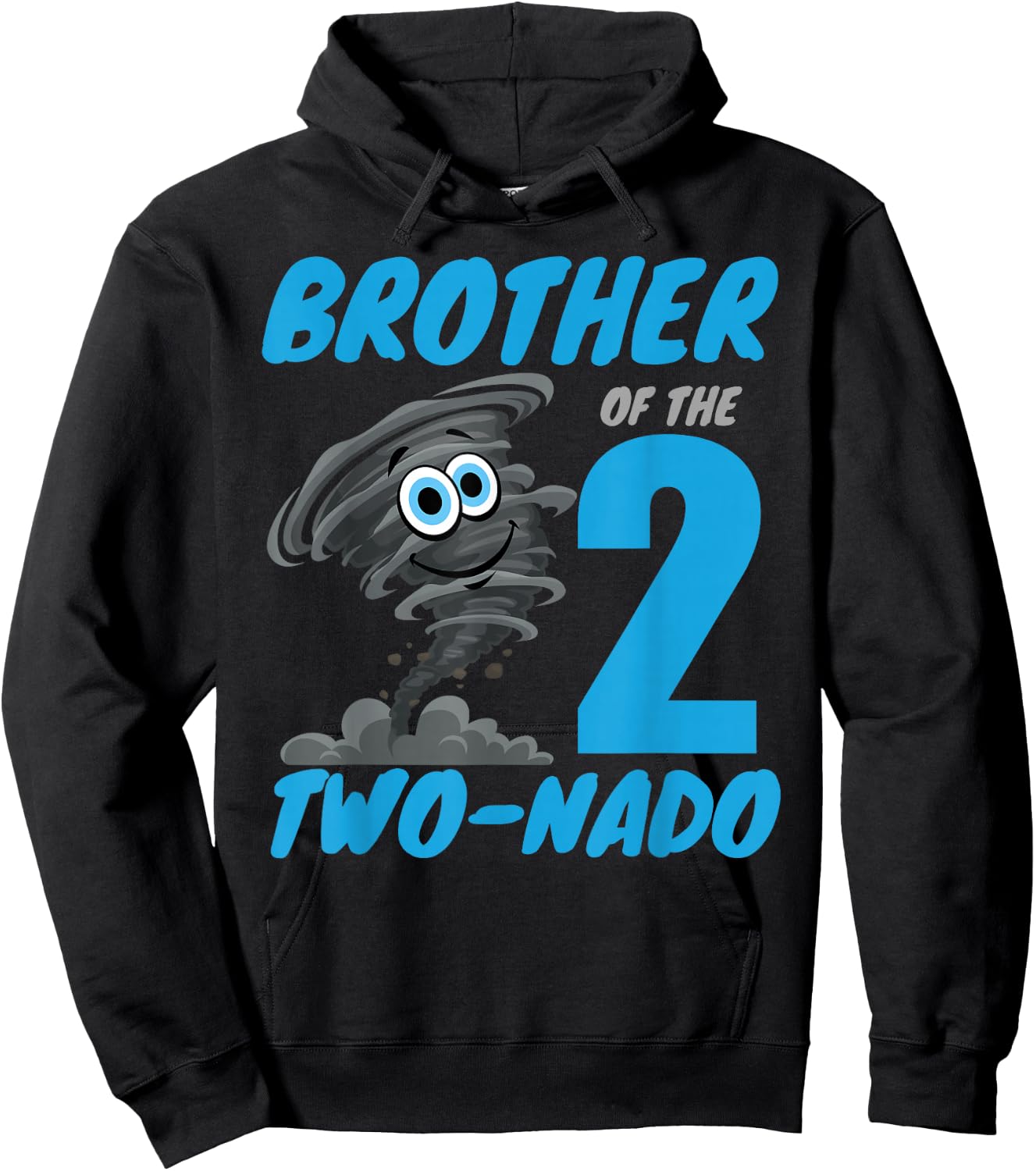 Brother of The Two-Nado Storm TorNado 2nd Two Birthday Boy Hoodie - Hoodie | Black