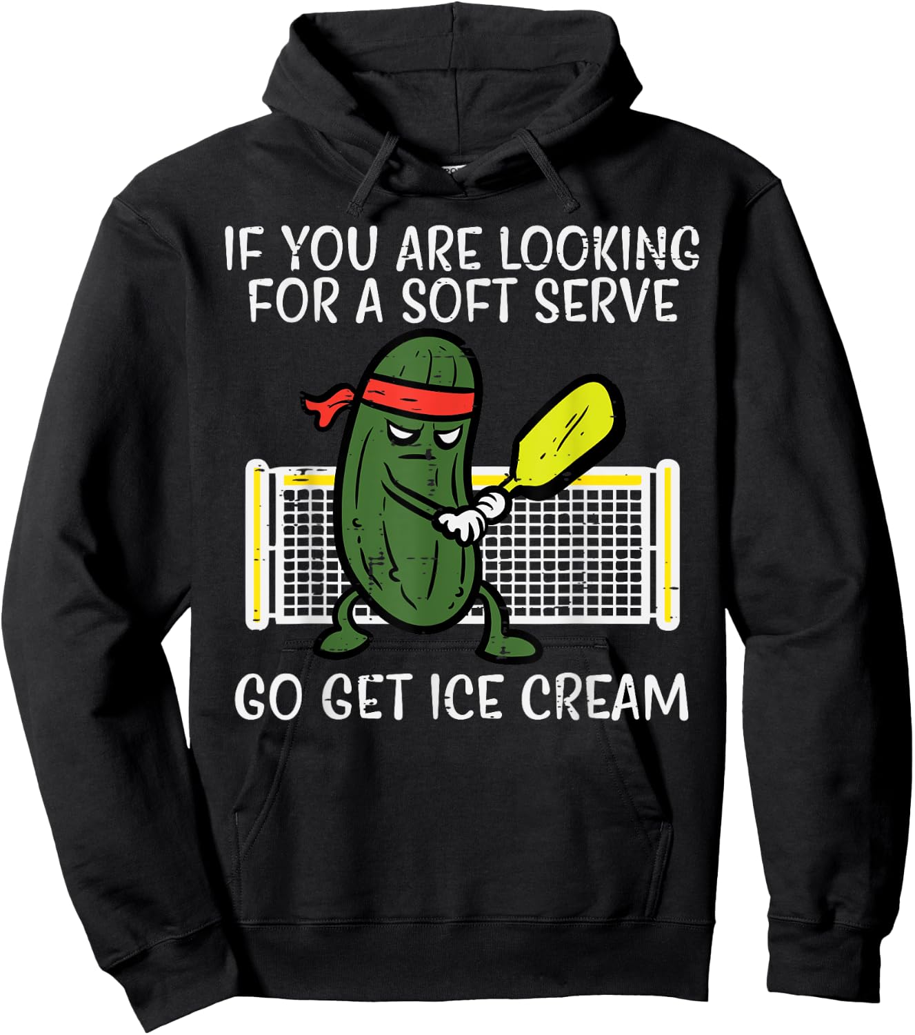 Pickleball Looking For Soft Serve Ice Cream Men Women Kids Hoodie - Hoodie | Black