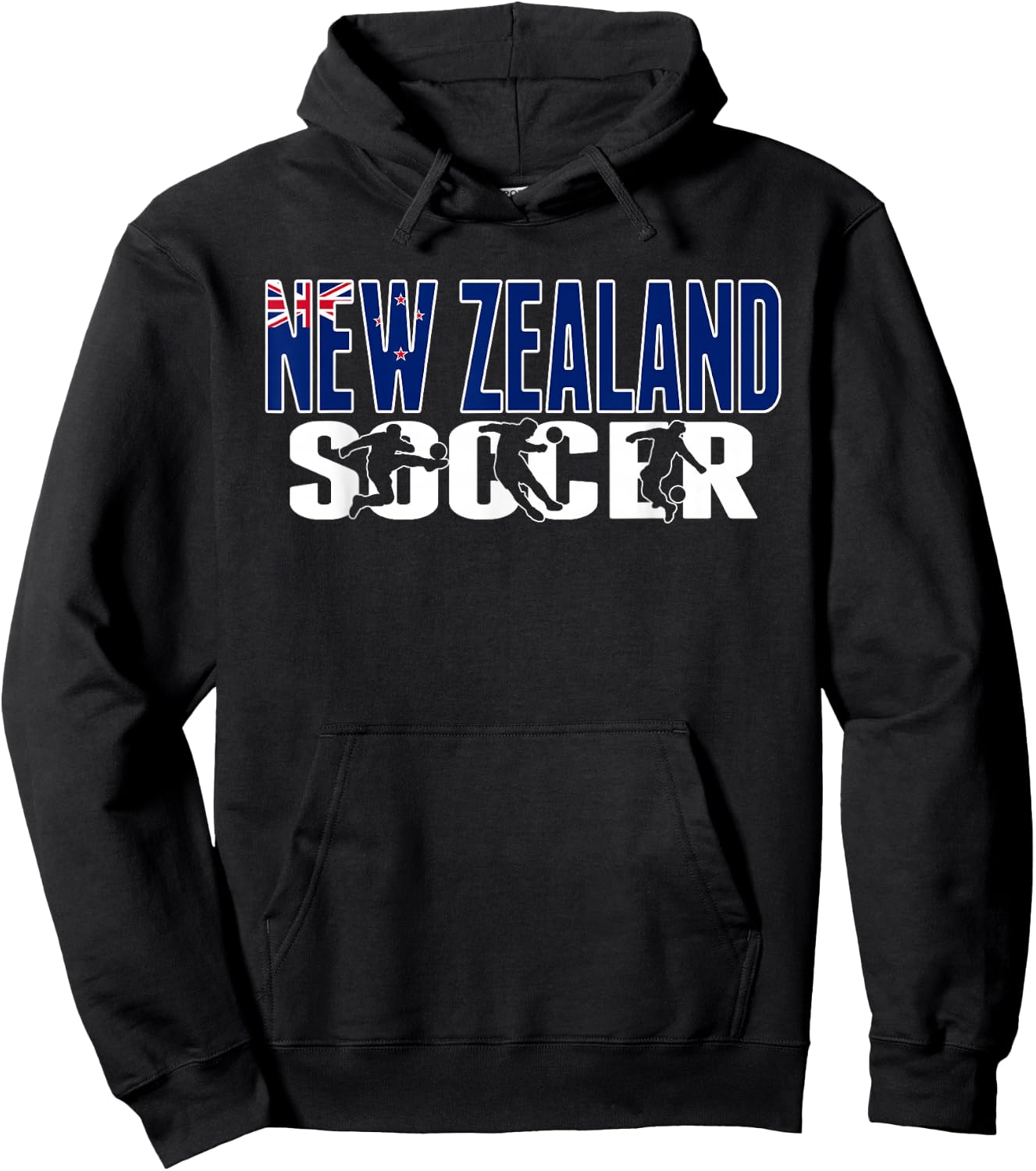 New Zealand Soccer Lovers Jersey - New Zealand Football Fans Hoodie - Hoodie | Black