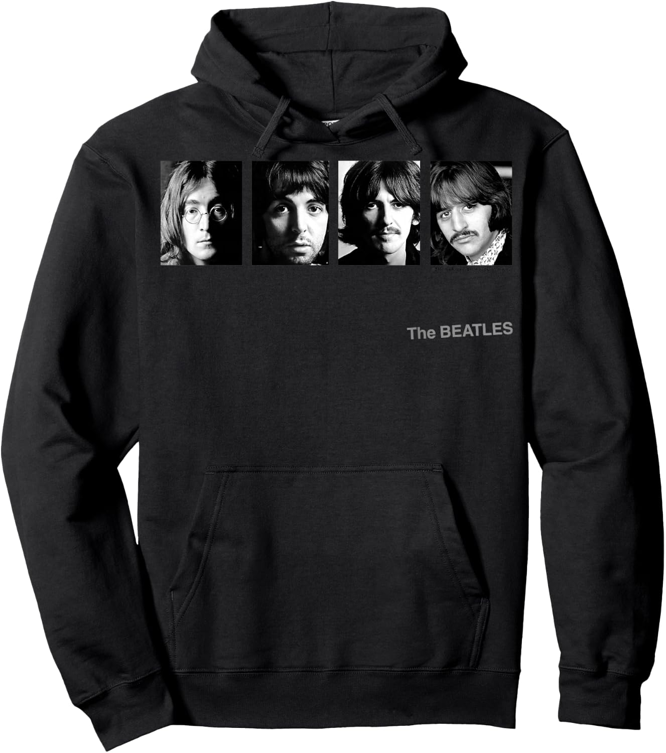 The Beatles Four Faces Hoodie - Hoodie | Black