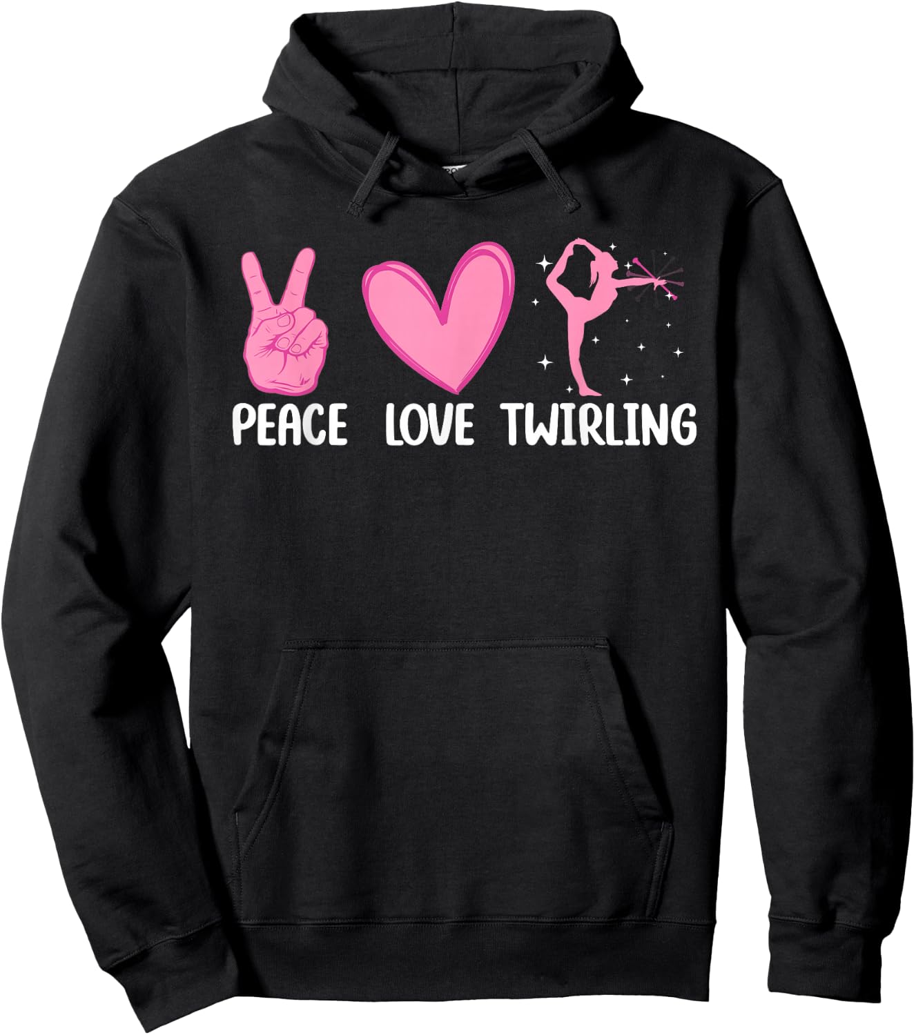 Funny Baton Twirling Design For Girls Women Baton Twirlers Hoodie - Hoodie | Black