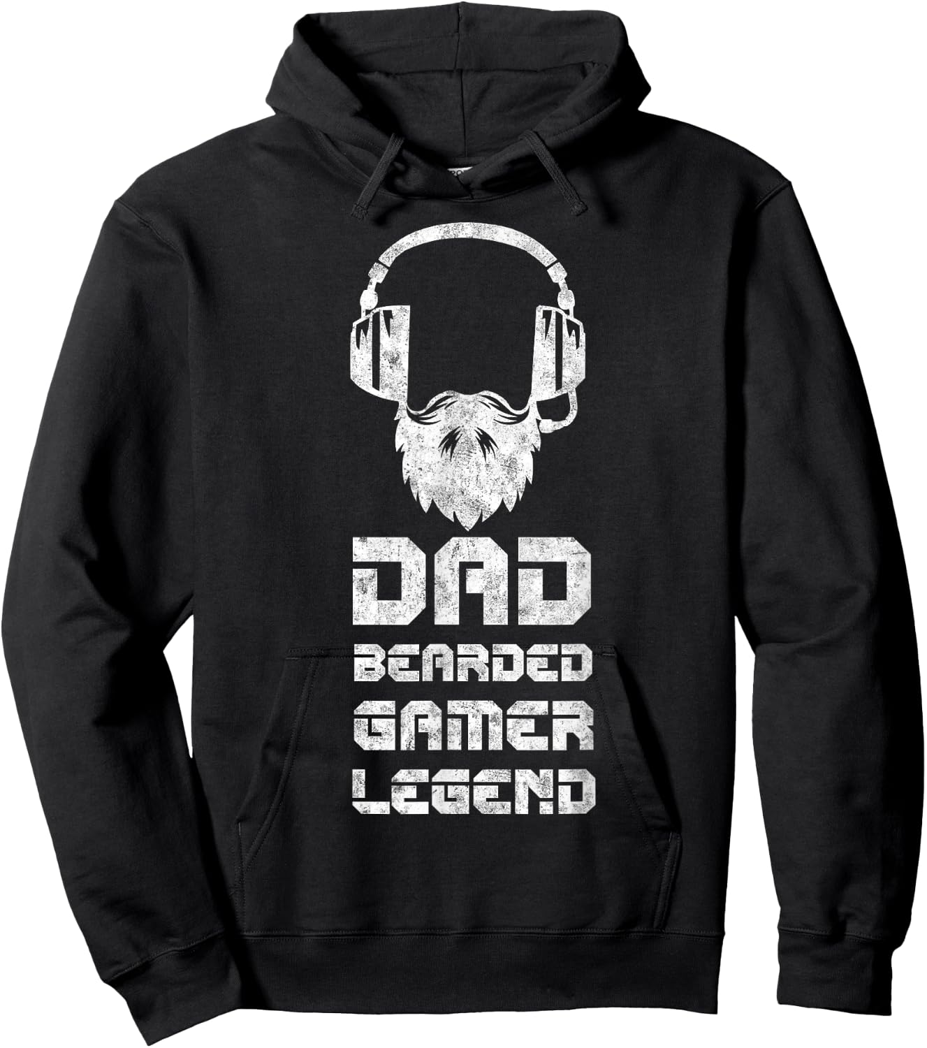 Dad Bearded Gamer Father's Day Humor Bearded Daddy Gamer Hoodie - Hoodie | Black
