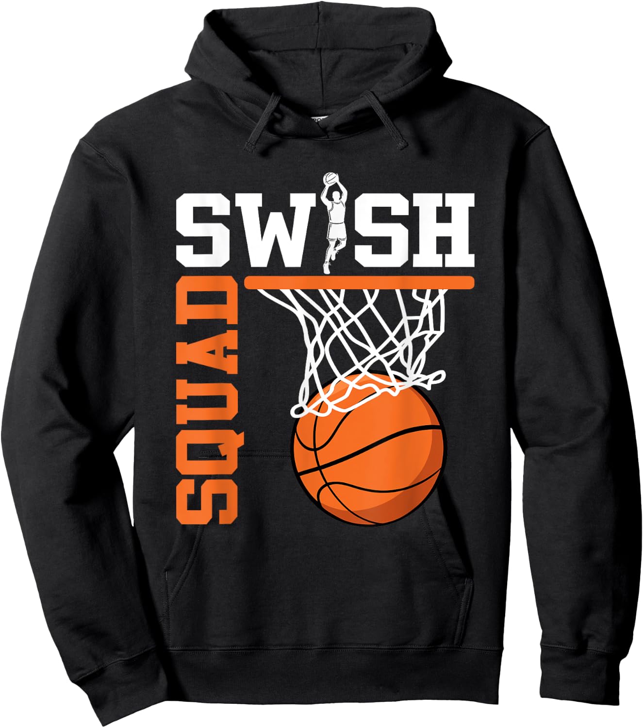 Swish Squad Girl Basketball Player Hoodie - Hoodie | Black