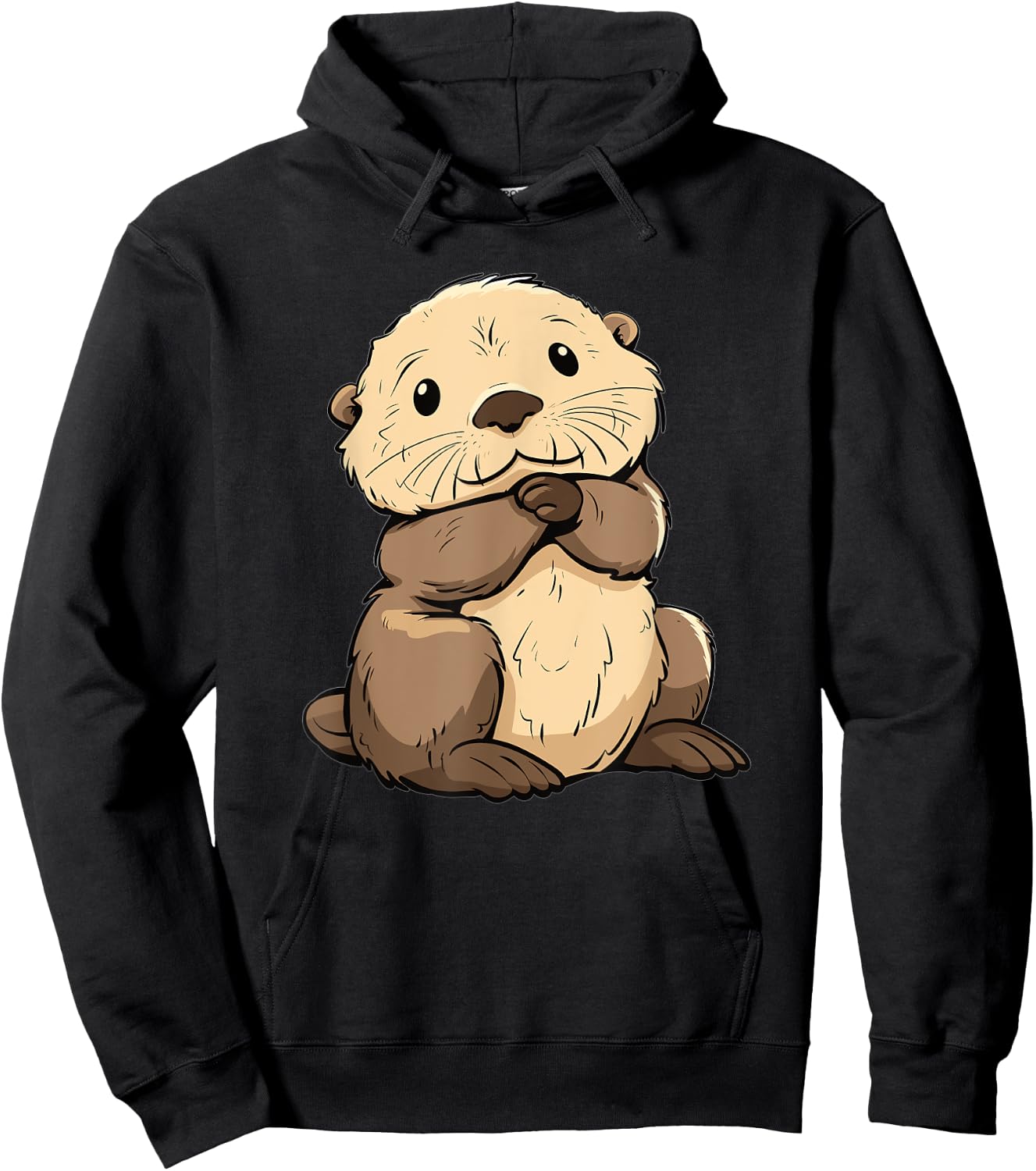Cute Sea Otter Hoodie - Hoodie | Black
