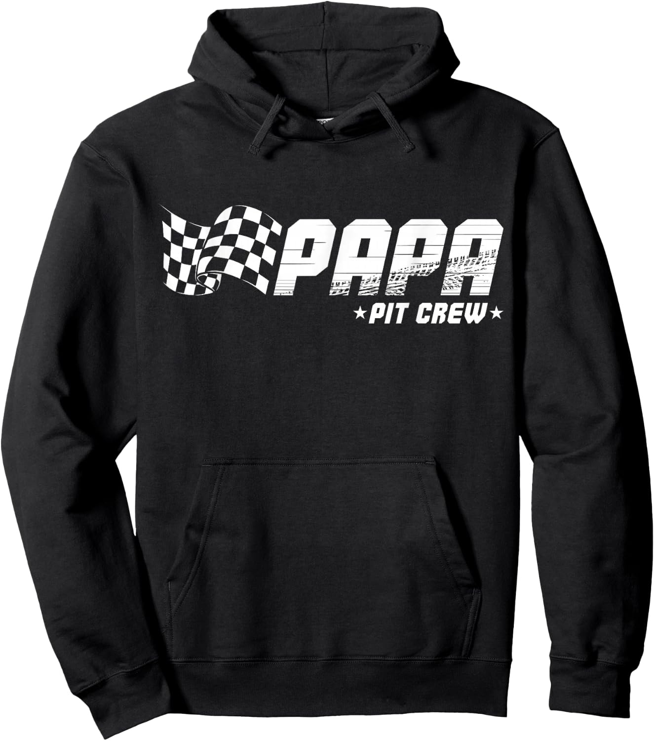 Papa Pit Crew Race Car Birthday Family Racing Hoodie - Hoodie | Black