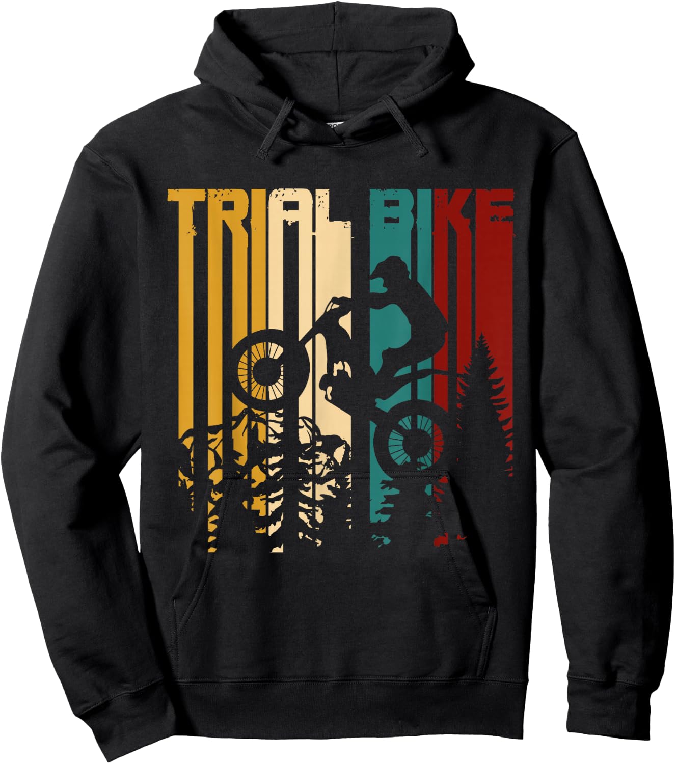 Retro Trial Bike Motorcycle Hoodie - Hoodie | Black