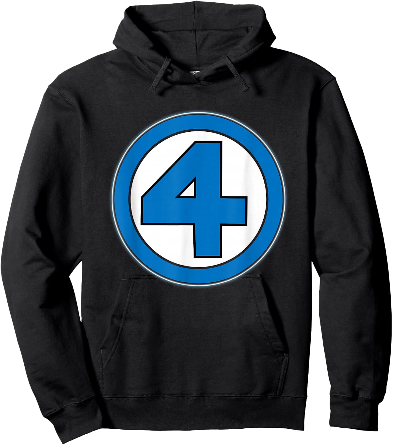 Marvel Fantastic Four Classic Super Hero Center Emblem Hoodie - Hoodie | Black