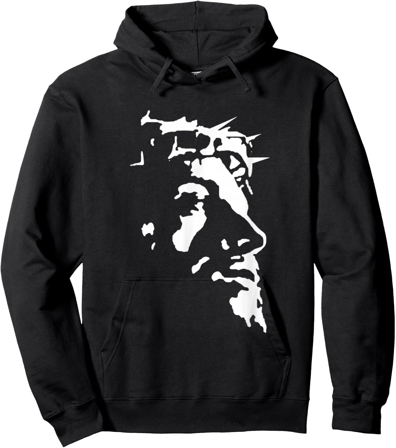 Jesus Christ Face With Crown Of Thorns God Bible Hoodie - Hoodie | Black