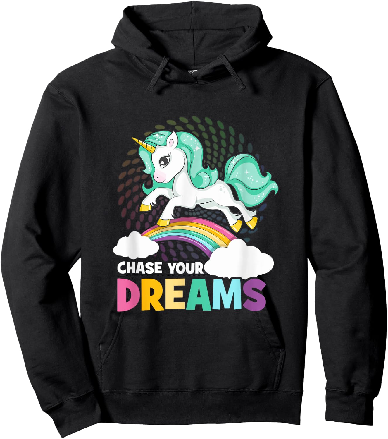 Chase Your Dreams Unicorn Hoodie - Hoodie | Black