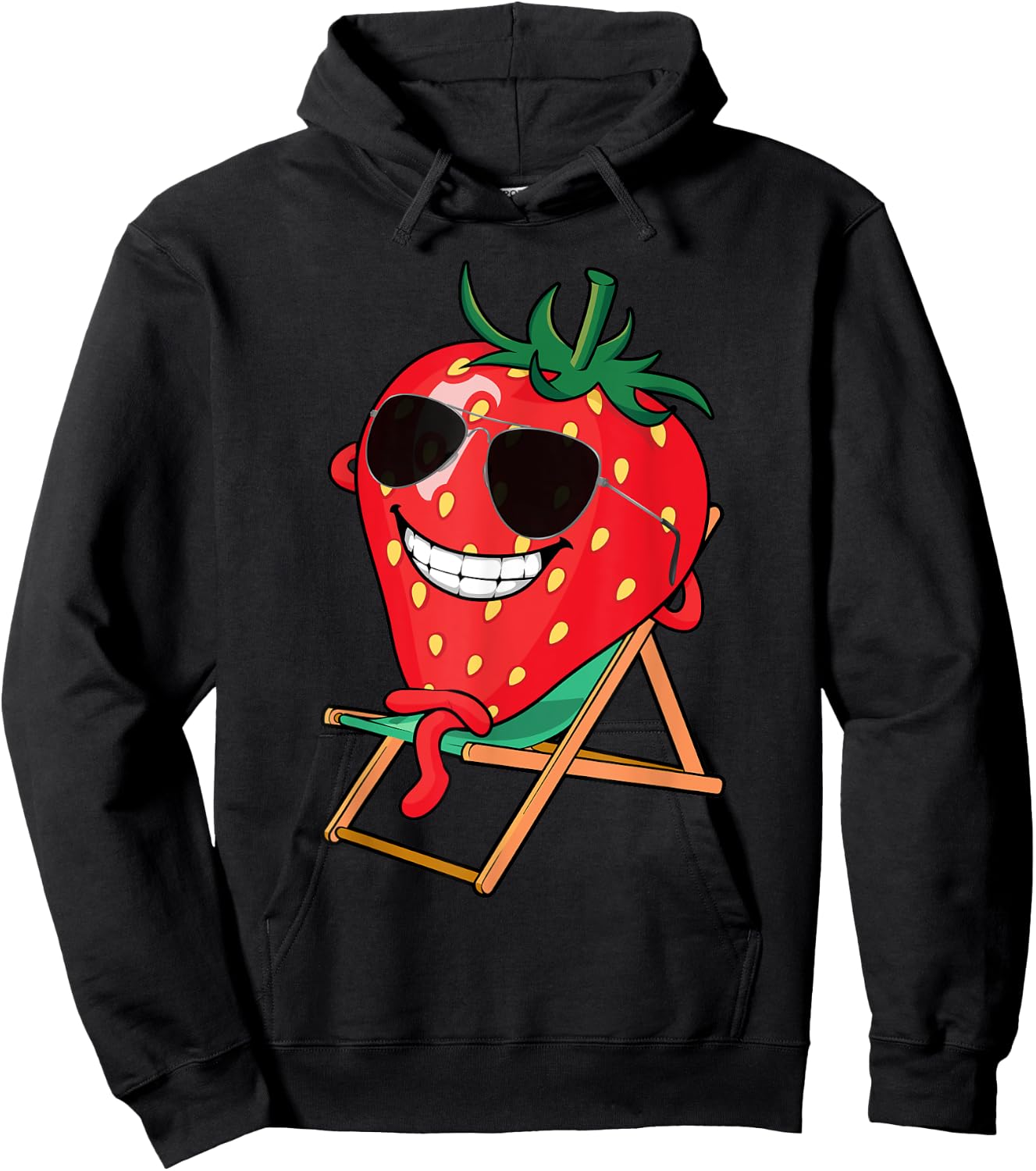 Cute Strawberry Design Women Strawberry Fruit Lover Hoodie - Hoodie | Black