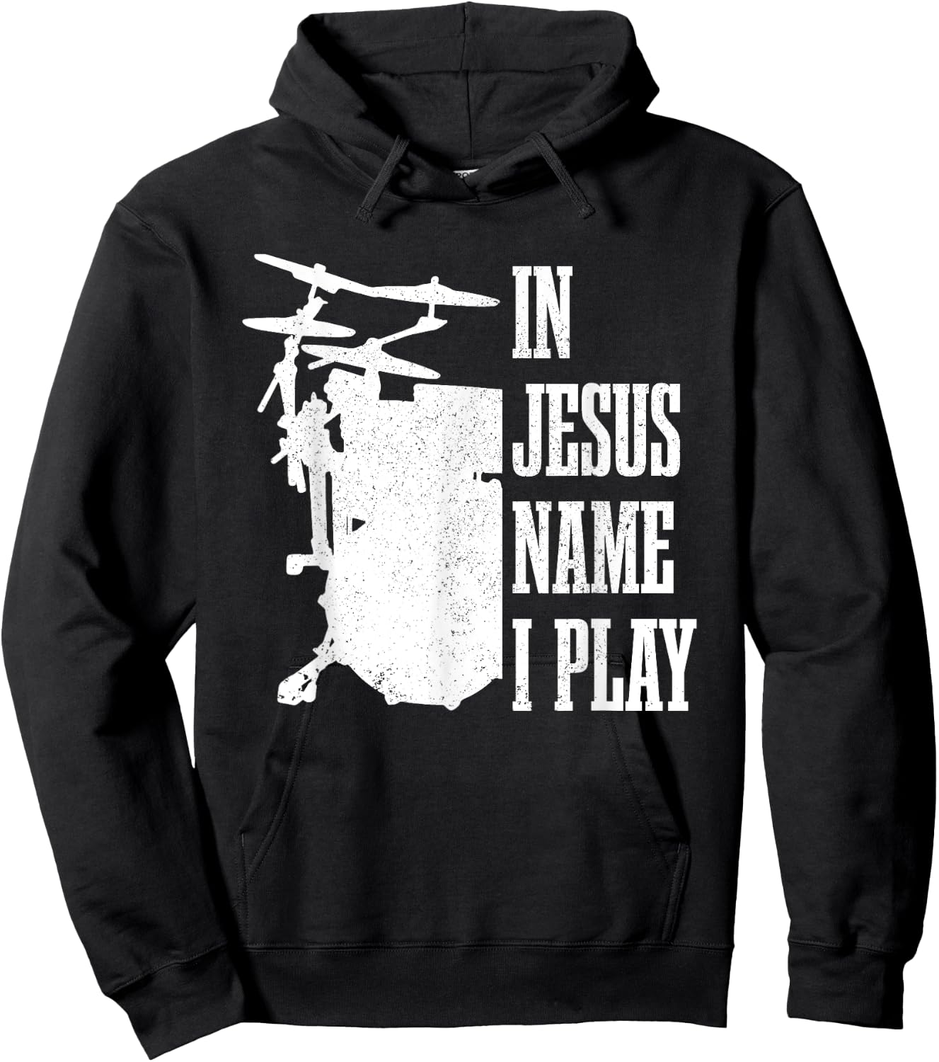 Christian Drummer Drummer, Drumming for Jesus Hoodie - Hoodie | Black