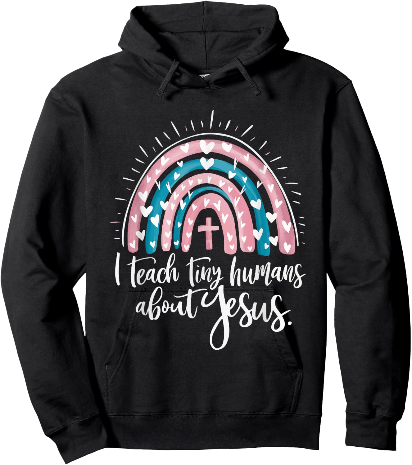 I Teach Tiny Humans About Jesus Hoodie - Hoodie | Black