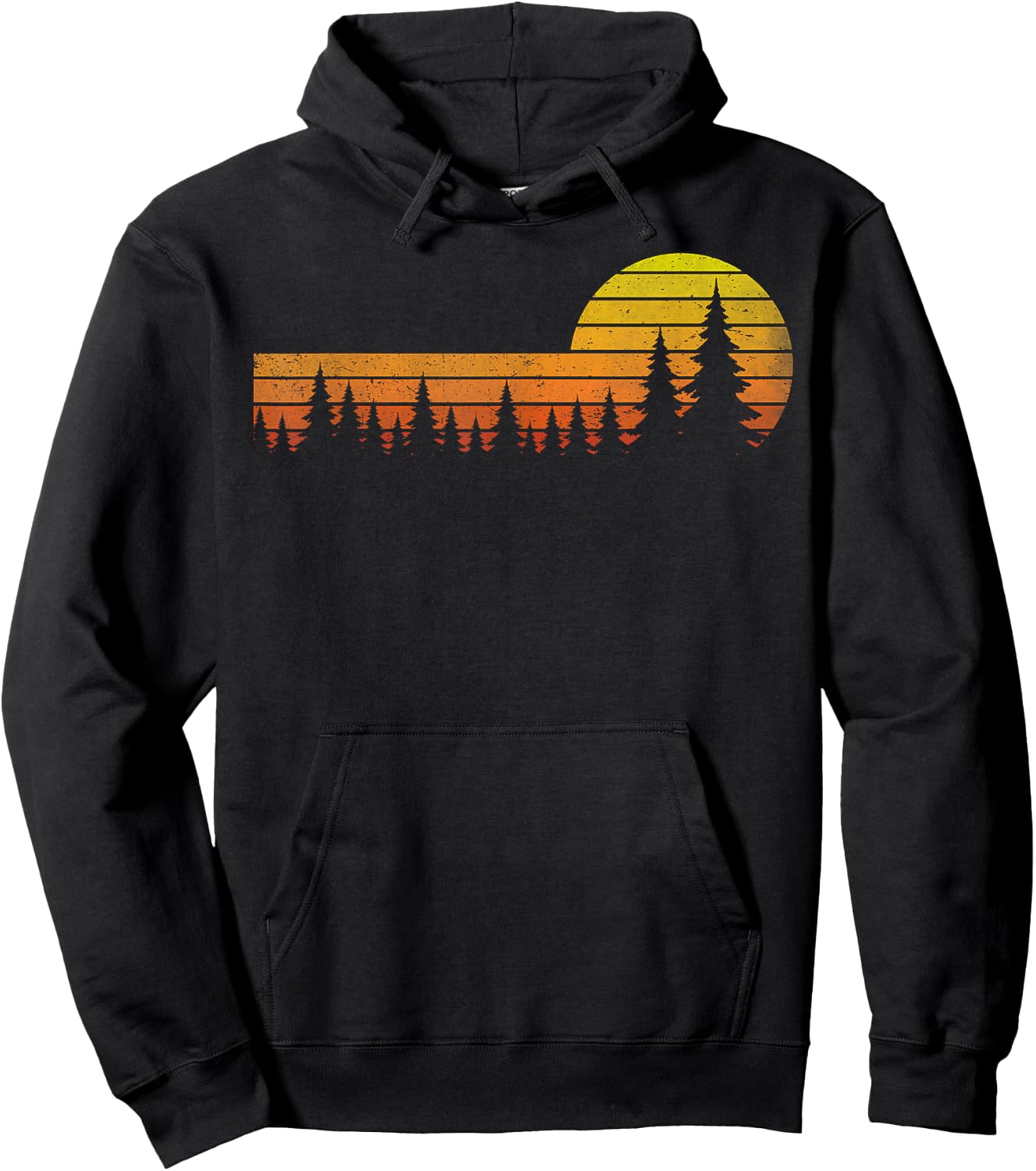 Trees Wildlife Nature Vintage Forest Hoodie - Hoodie | Black