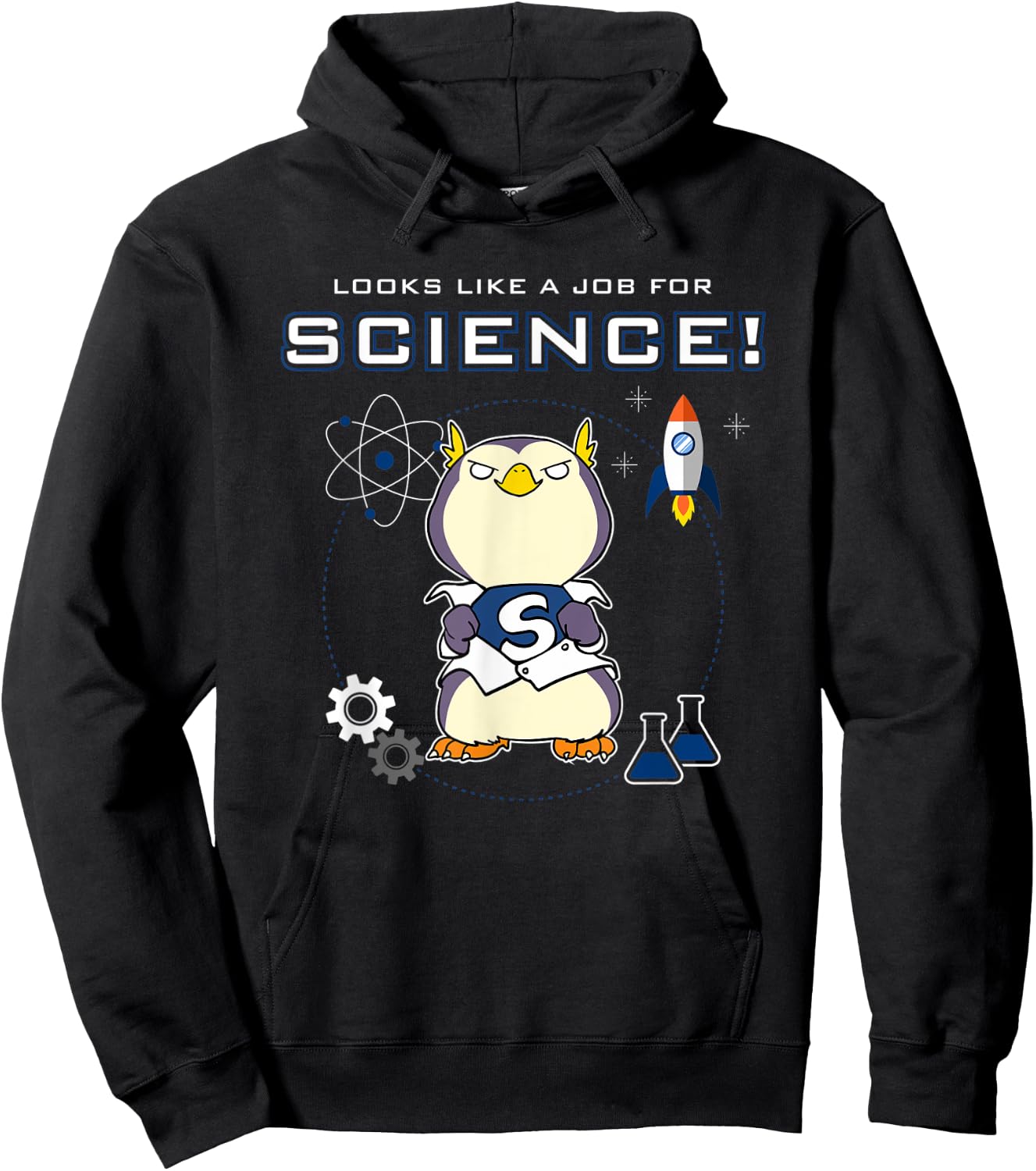 Looks Like A Job For Science Funny Scientist Lab Penguin Hoodie - Hoodie | Black