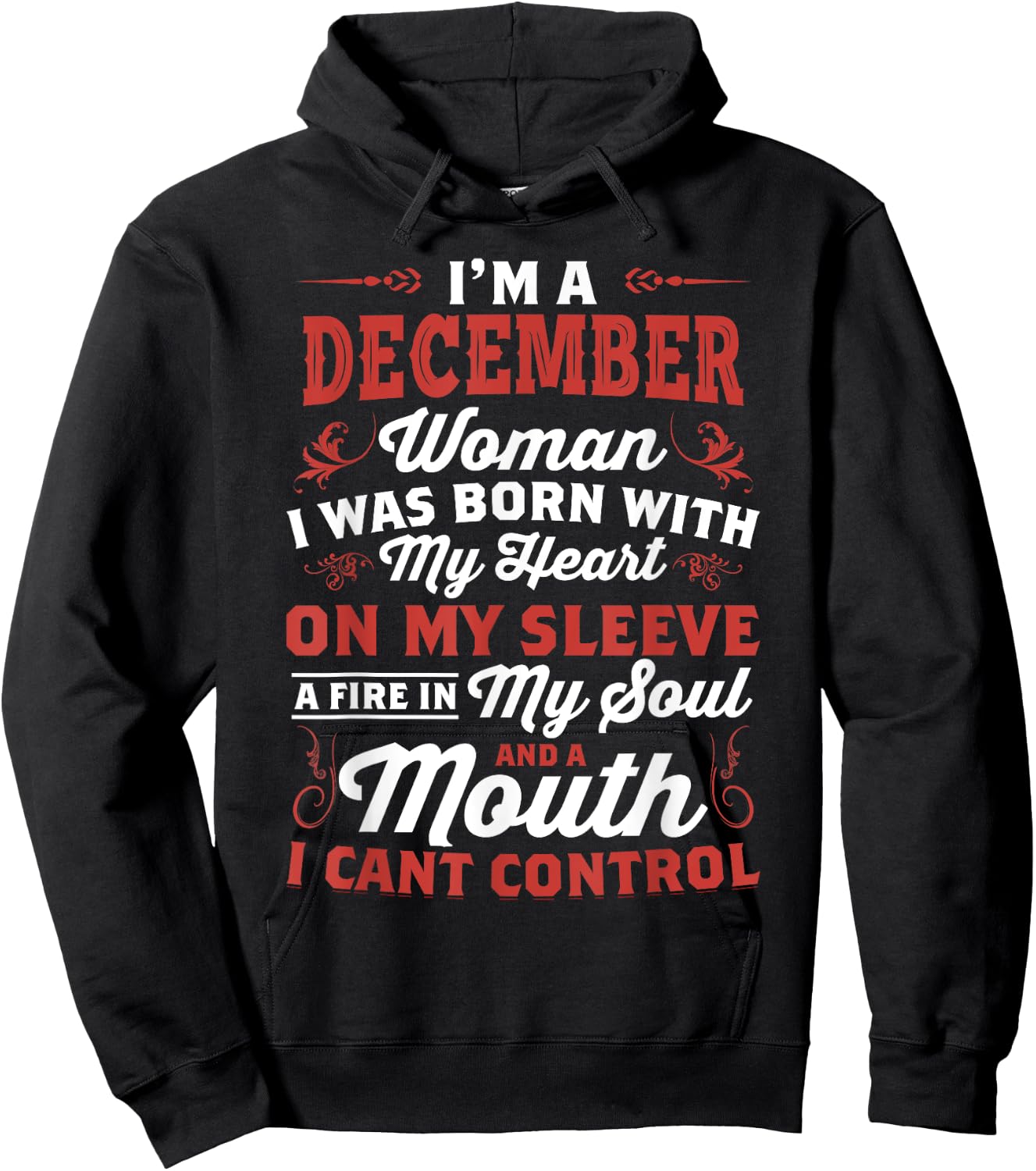 I'm An December Women Queen Born In December Hoodie - Hoodie | Black