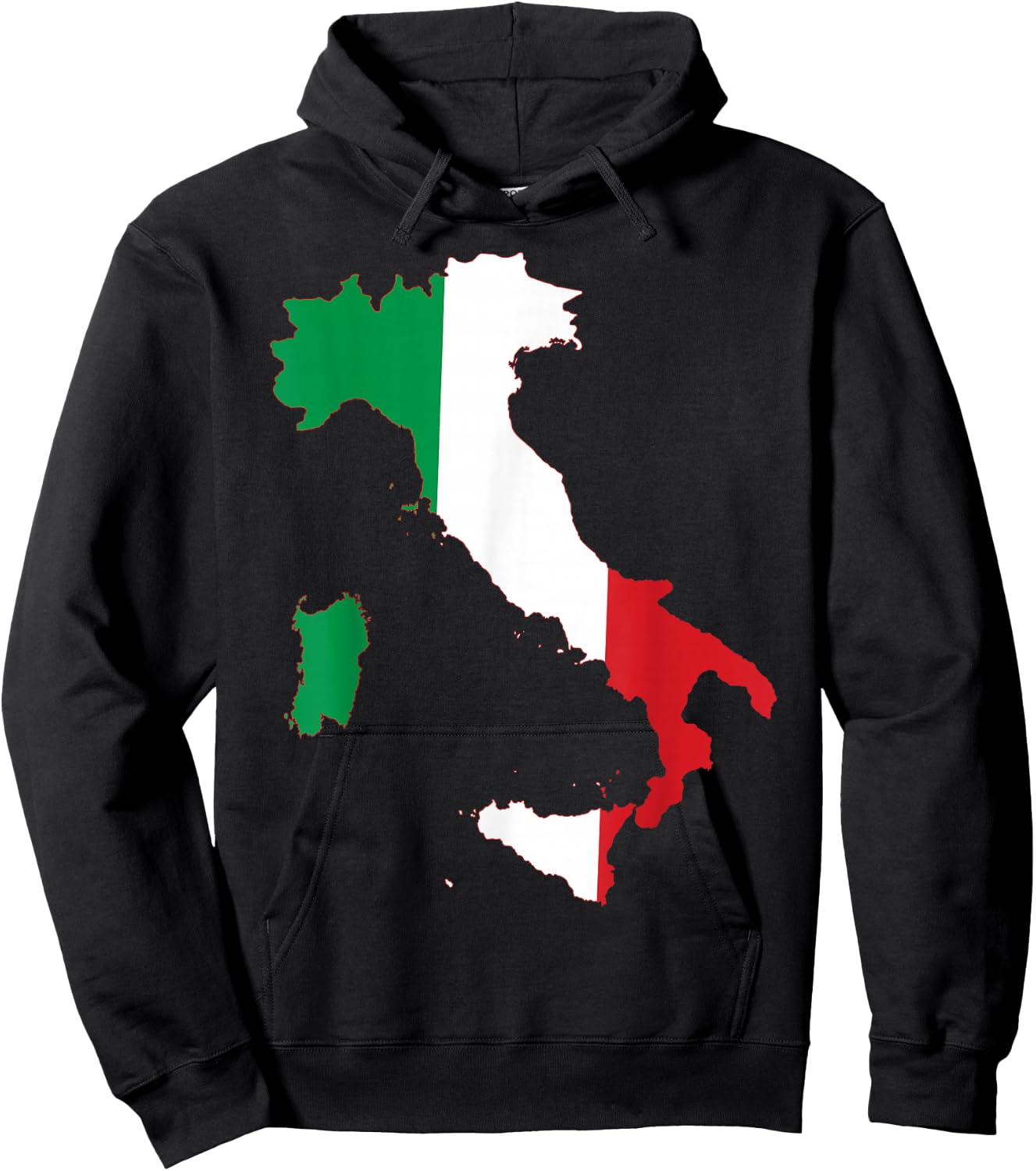 Italy Flag Heart Heartbeat for Italy Men Women Kids Hoodie - Hoodie | Black