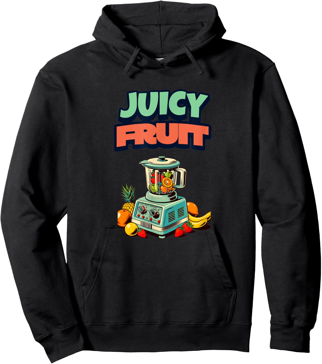 Juicy Fruit Retro Smoothie Eat Clean Funny Healthy Food Hoodie - Hoodie | Black