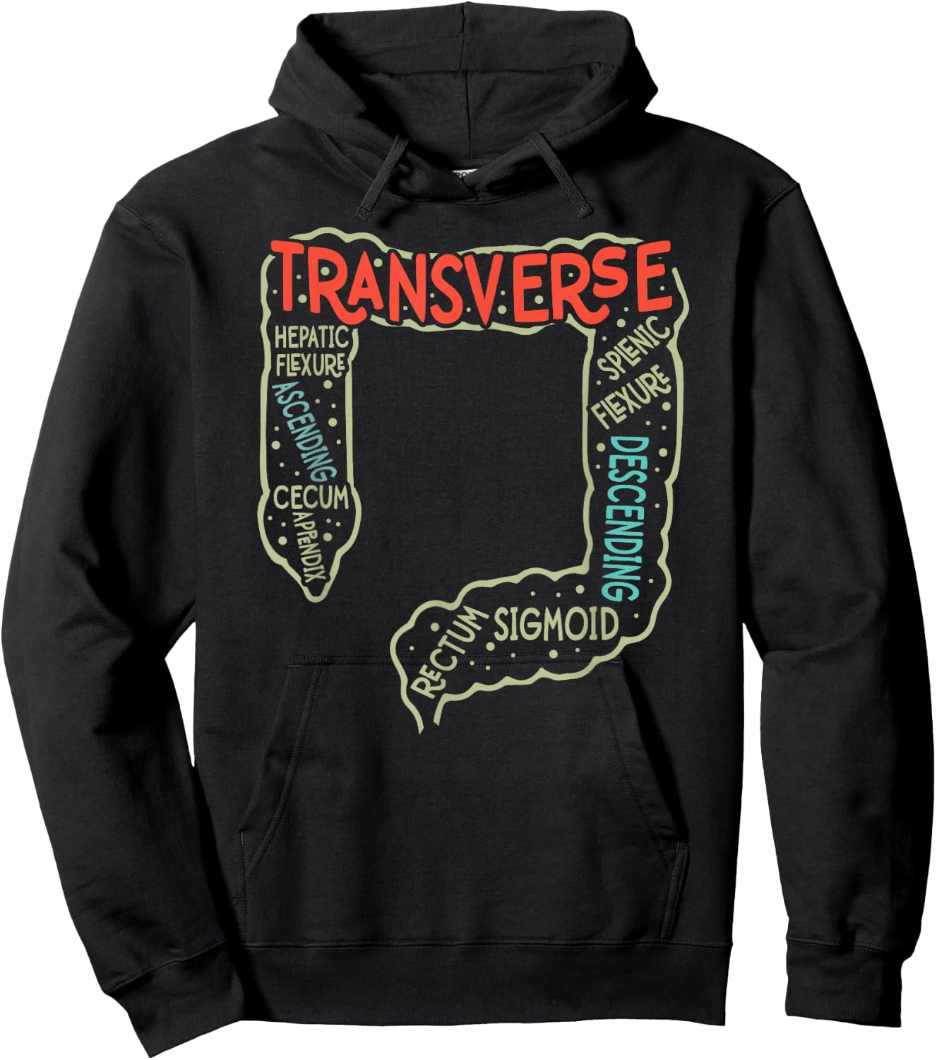 Endoscopy Nurse GI Endo Tech Colonoscopy Colon Anatomy Hoodie - Hoodie | Black