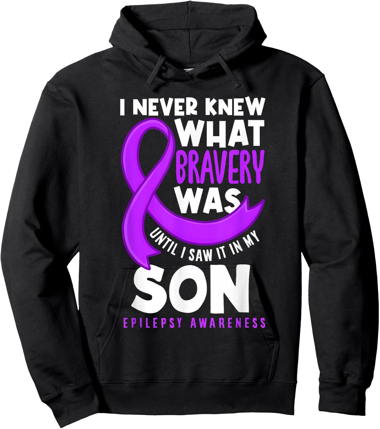 Son Mom Dad Epilepsy Support Epilepsy Awareness Hoodie - Hoodie | Black