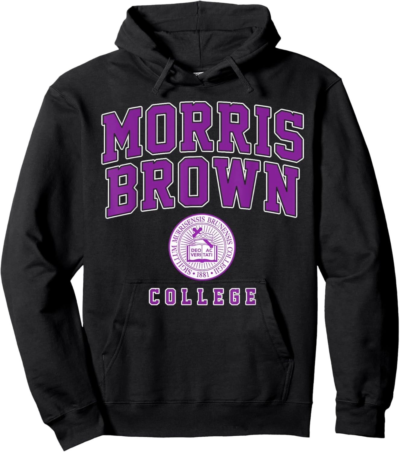 Morris Brown College Arch Vintage Sports Design Men Women Hoodie - Hoodie | Black