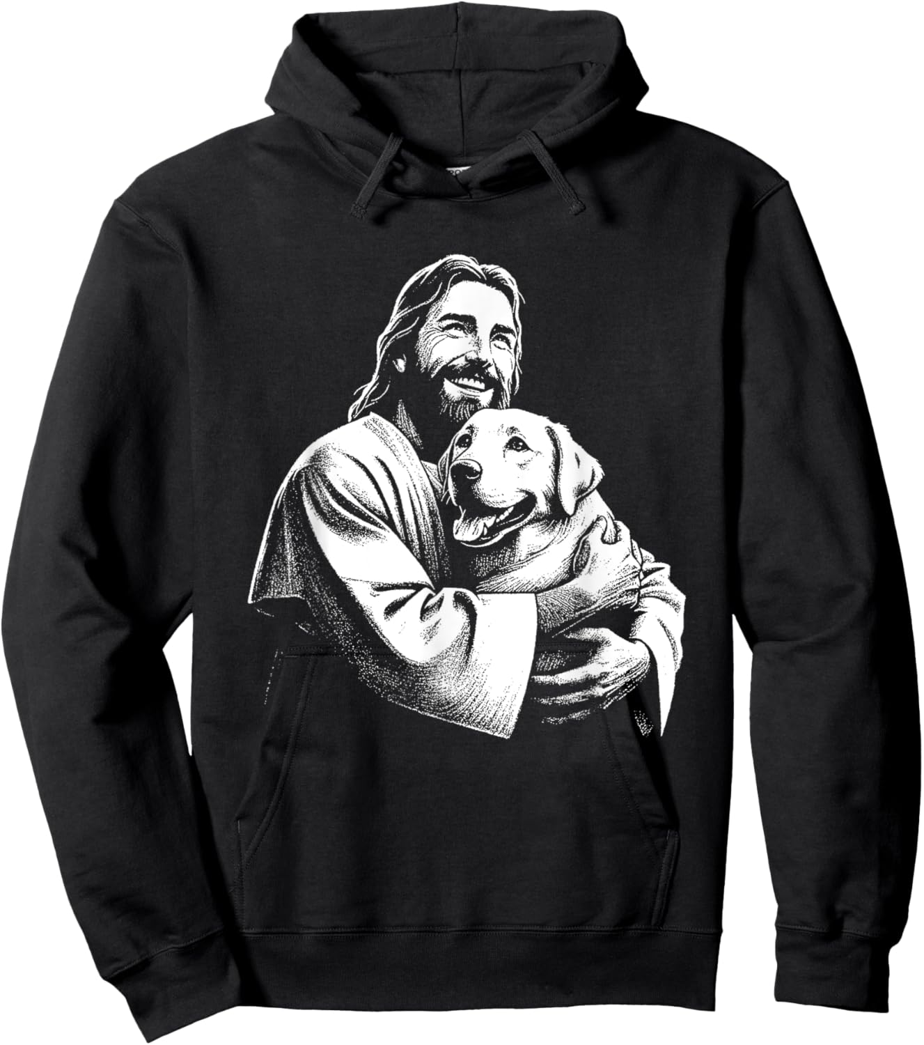 Jesus Labrador Dog - Funny Christian Religious Dog Lover Men Women Kids Hoodie - Hoodie | Black