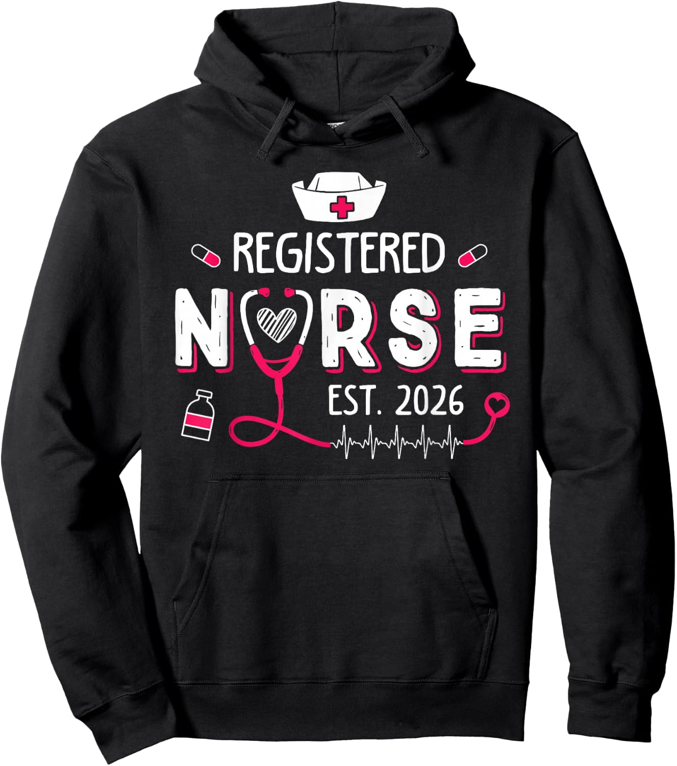Registered Nurse Est 2026 Nursing Student RN Graduation Hoodie - Hoodie | Black