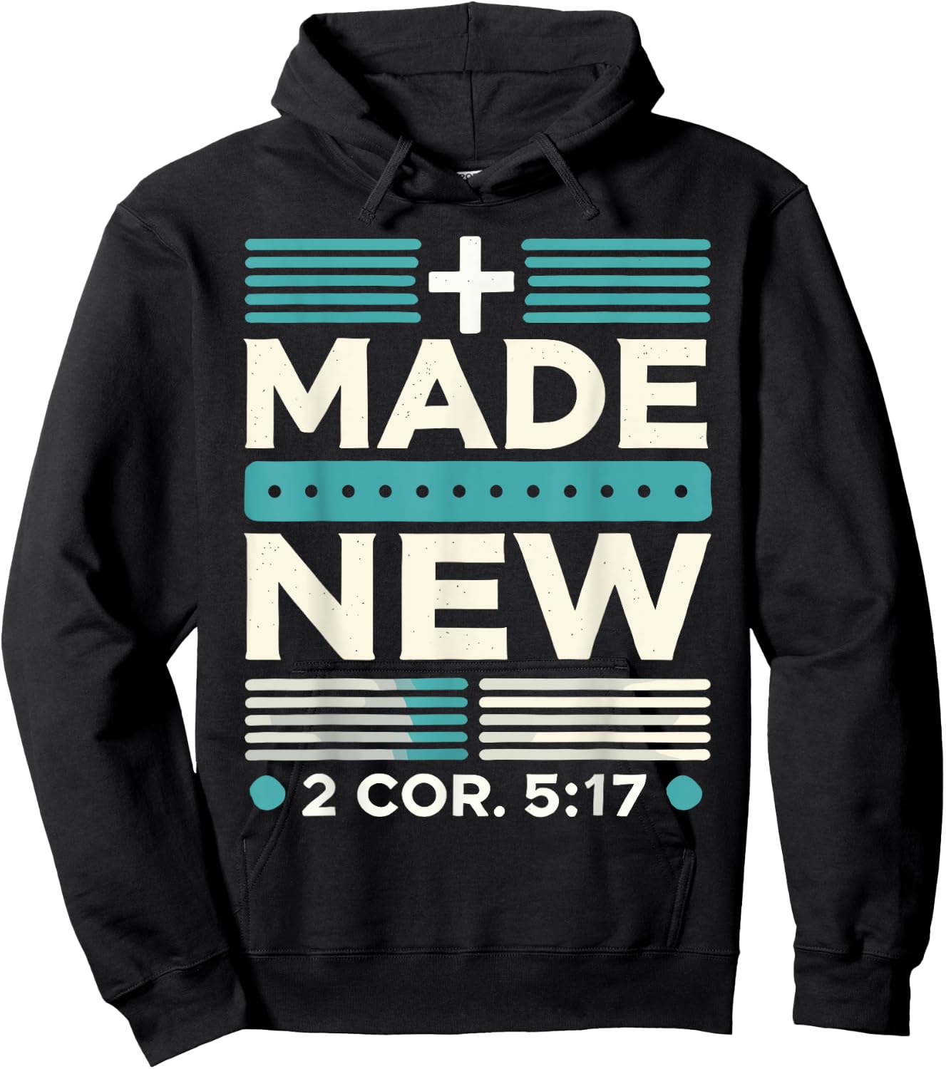 Made New Baptism Shirt Christian Shirts For Youth Baptized Hoodie - Hoodie | Black