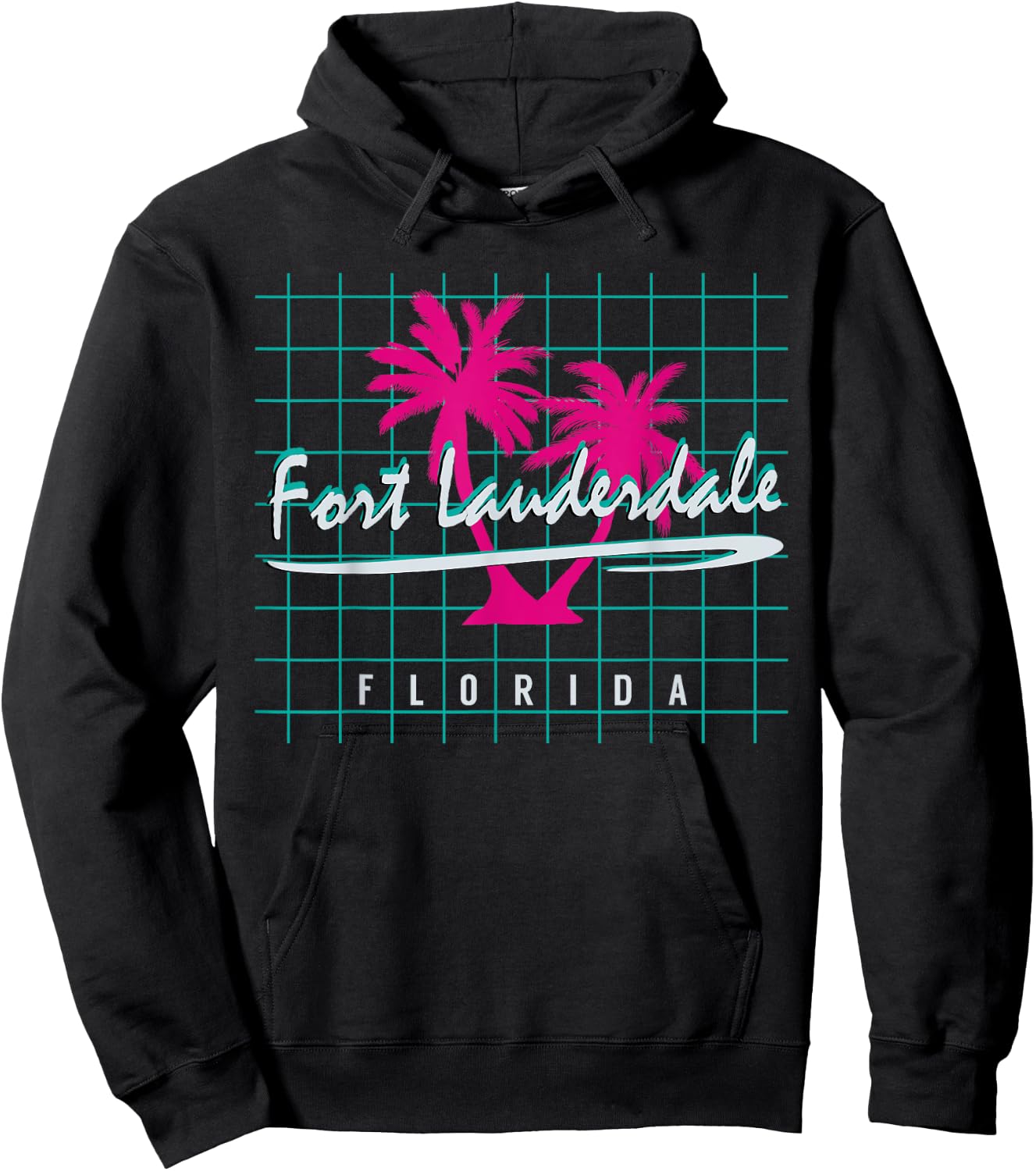 Fort Lauderdale Florida T Shirt Souvenirs Vintage Pattern Hoodie - Hoodie | Black