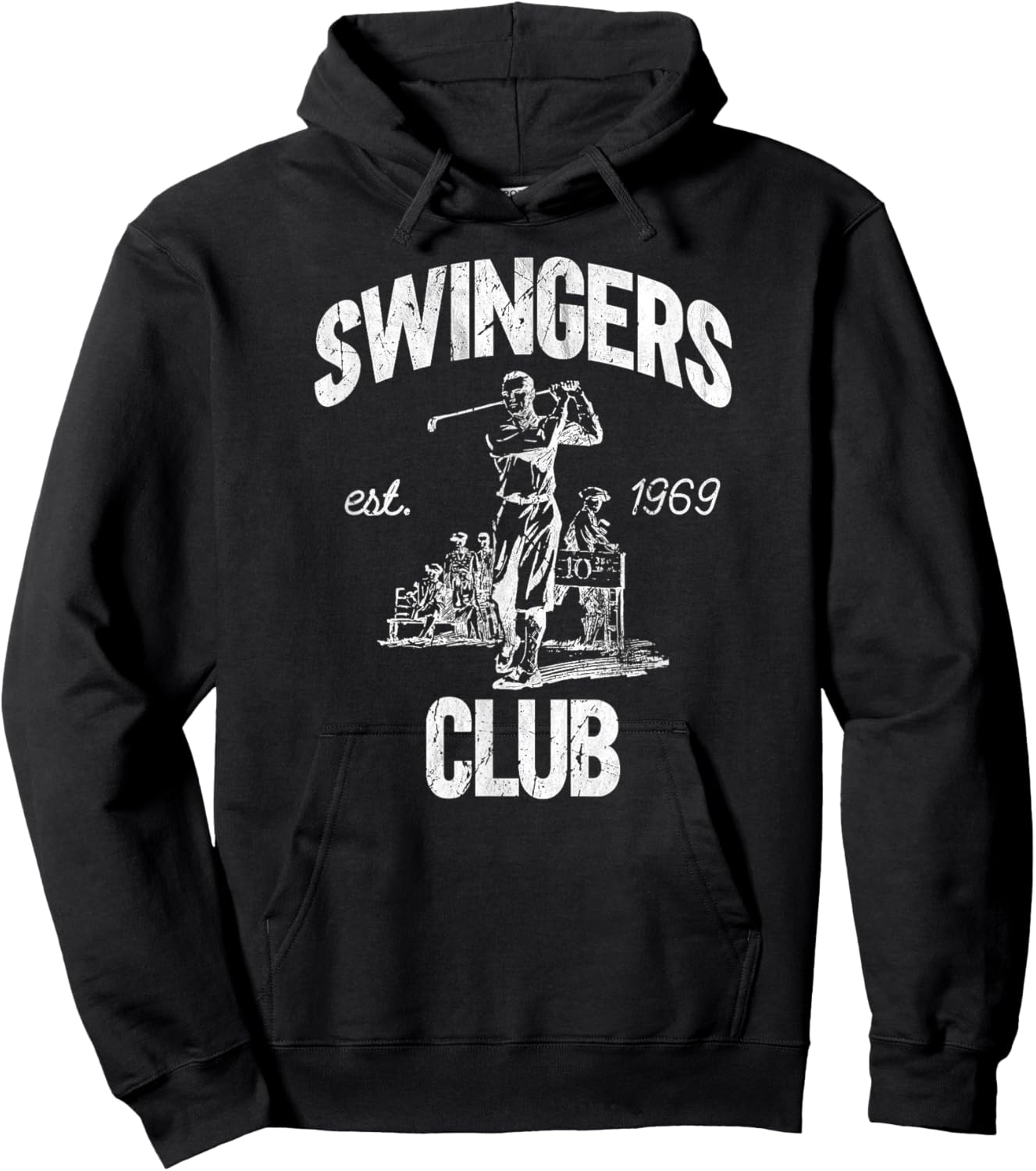 Swingers Club golf clubs funny golf Sarcastic Golfing men Hoodie - Hoodie | Black