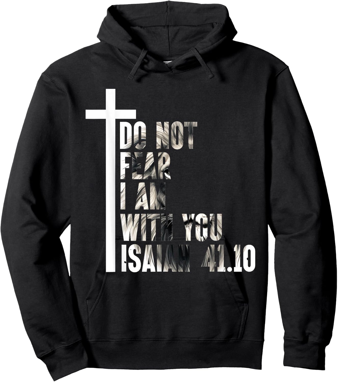Christian Bible Verse Lion Of Judah Jesus God , Small, Black Hoodie - Hoodie | Black
