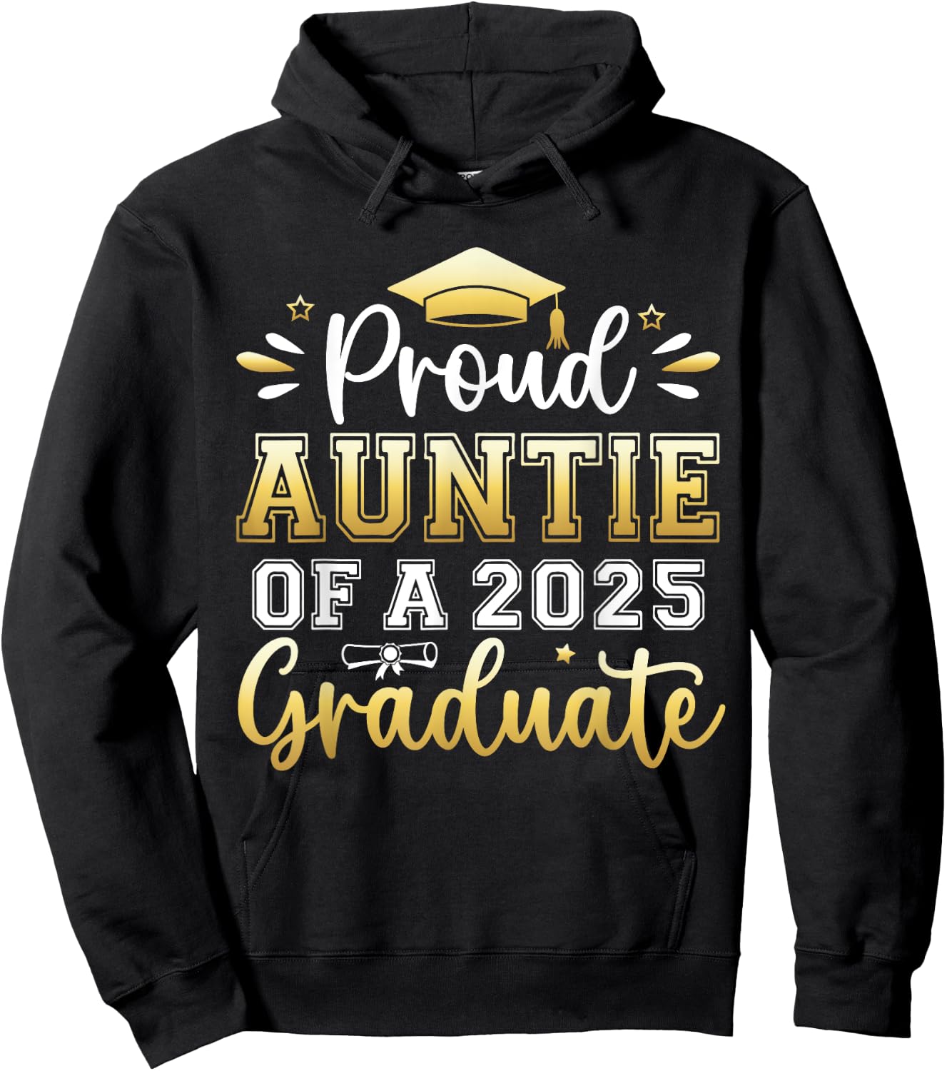 Proud Auntie of a 2025 Graduate Senior Graduation Women Hoodie - Hoodie | Black