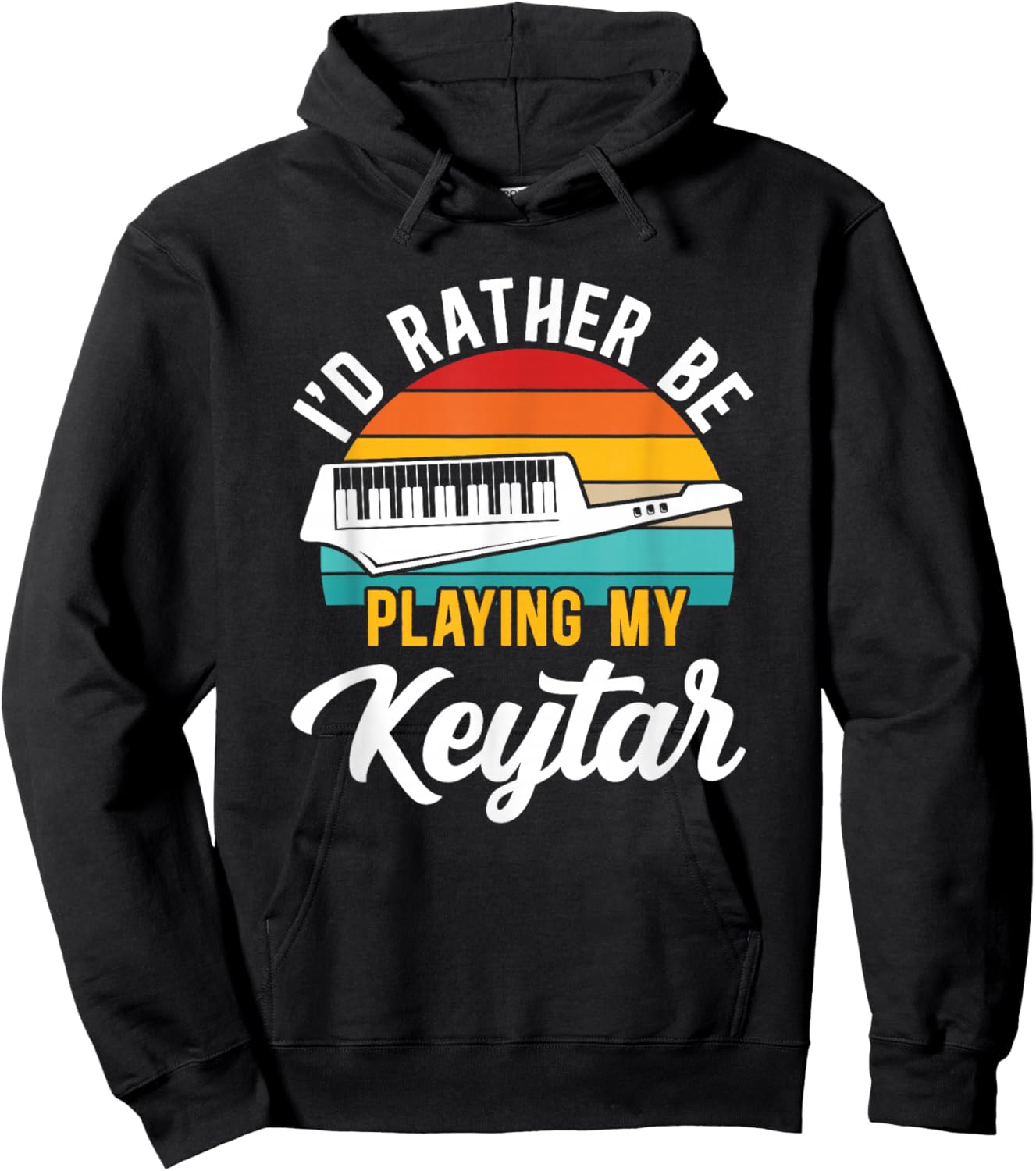 I'd Rather Be Playing My Keytar Musician Instrumentalist Hoodie - Hoodie | Black