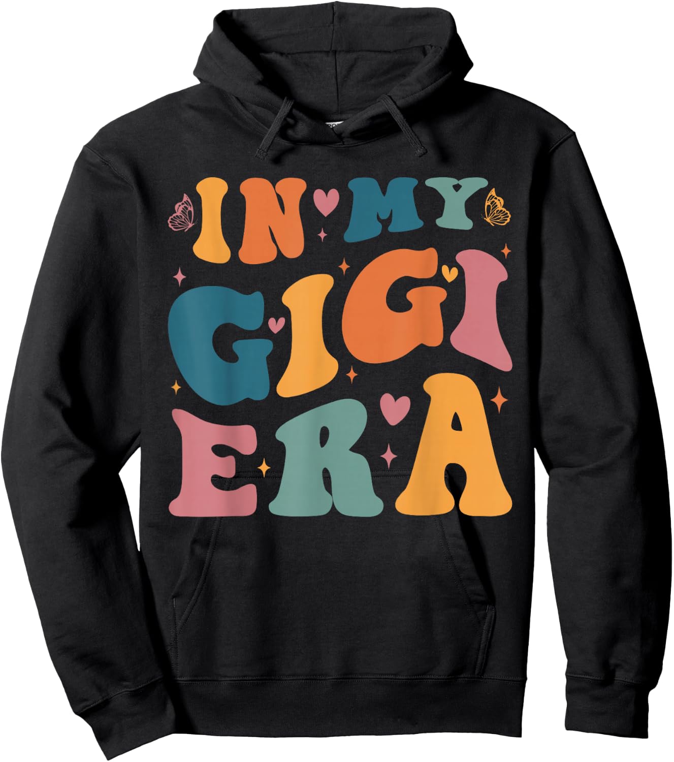 In My Gigi Era Mom Baby Announcement for Grandma Mothers Day , Small, Black Hoodie - Hoodie | Black