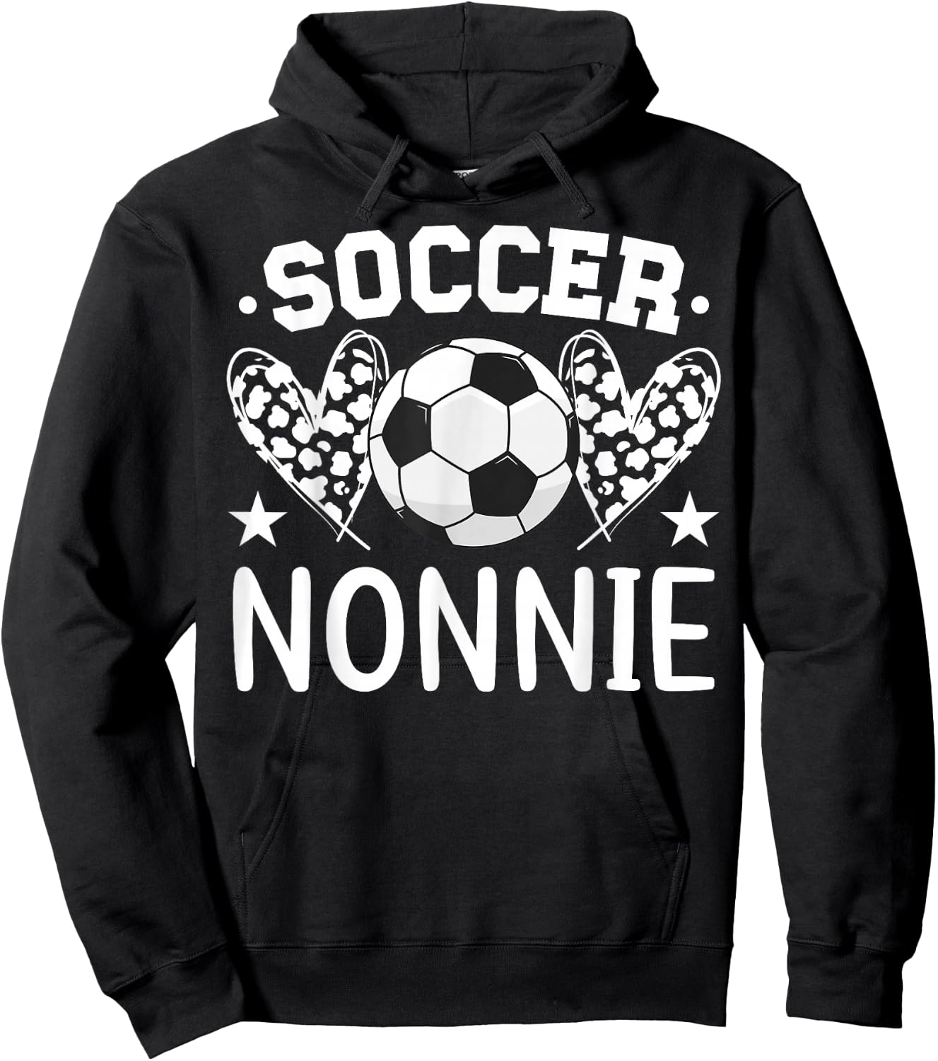 Soccer Nonnie Hearts Nonnie Of A Soccer Player Nonnie Hoodie - Hoodie | Black