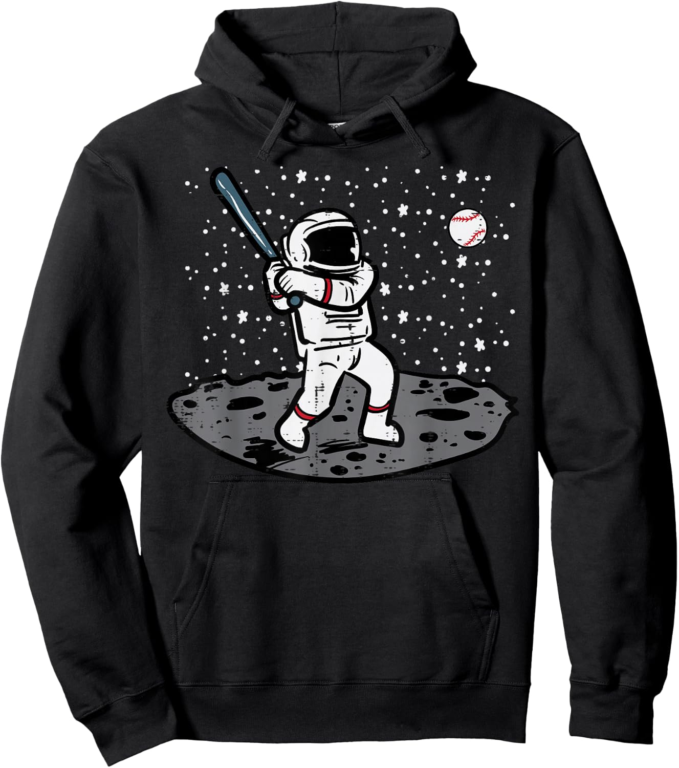 Astronaut Baseball Spaceman Space Galaxy Boys Kids Men Teens Hoodie - Hoodie | Black