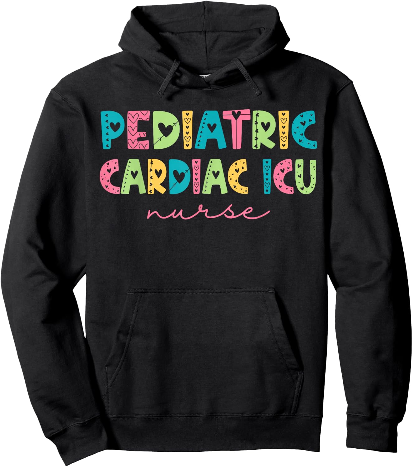 Pediatric Cardiac Icu Nurse Cardiology Nurse PED CVICU Nurse , Small, Black Hoodie - Hoodie | Black