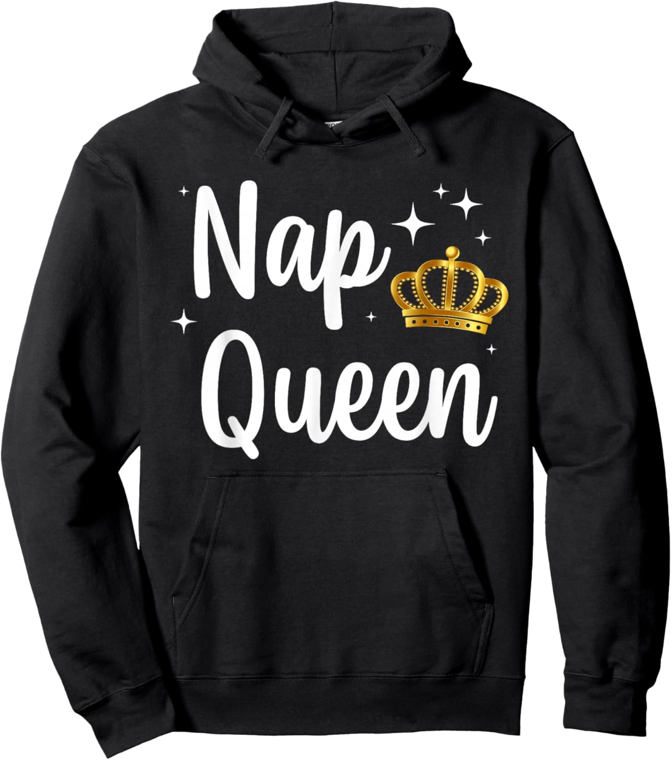 Funny Nap Queen Design Women Sleeping Napping Nap Lover Hoodie - Hoodie | Black