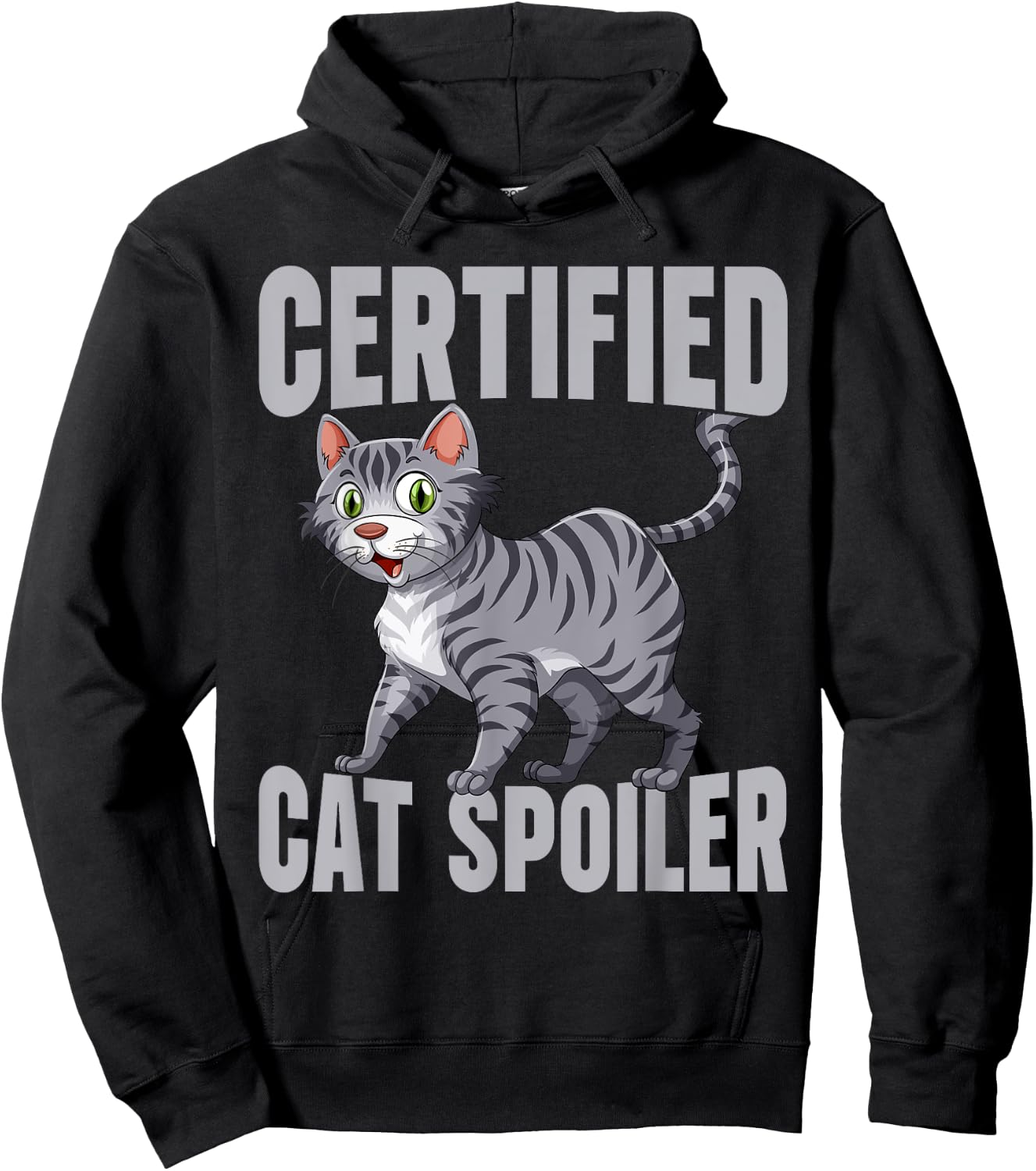 Certified Cat Spoiler Cat Grandma Hoodie - Hoodie | Black