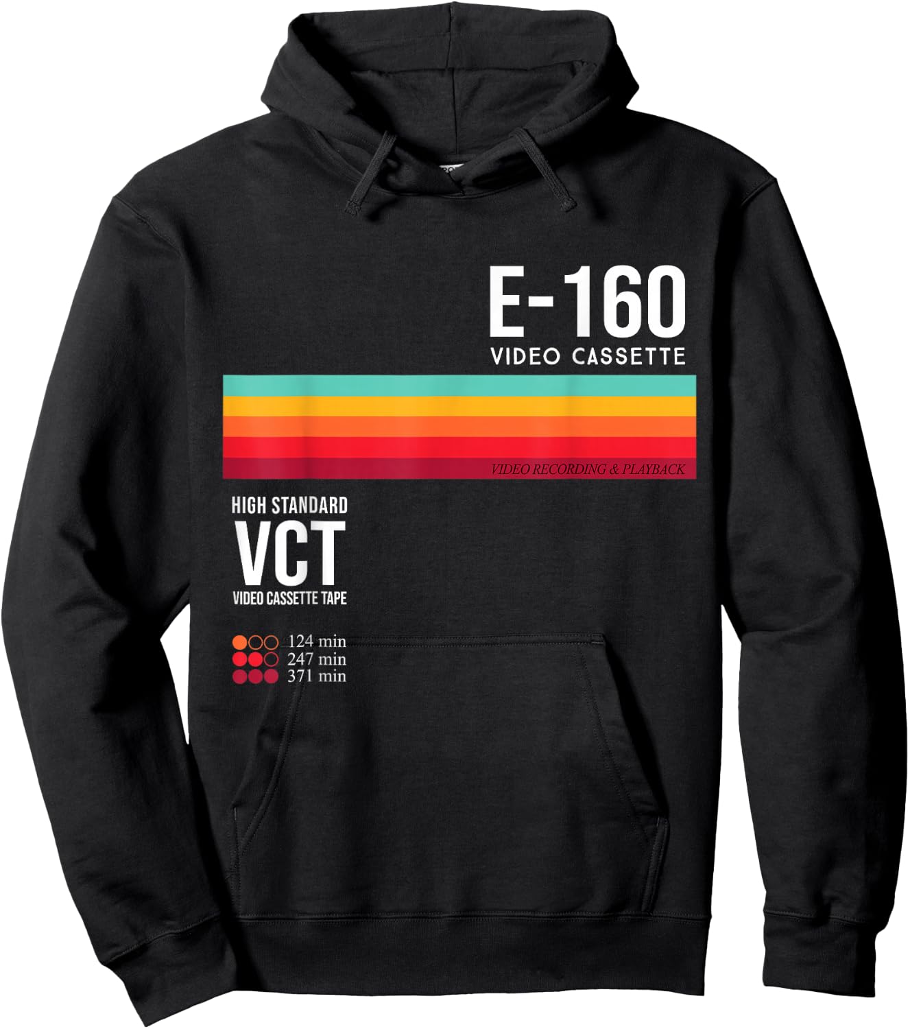 Vintage 80s video cassette tape Retro Hoodie - Hoodie | Black