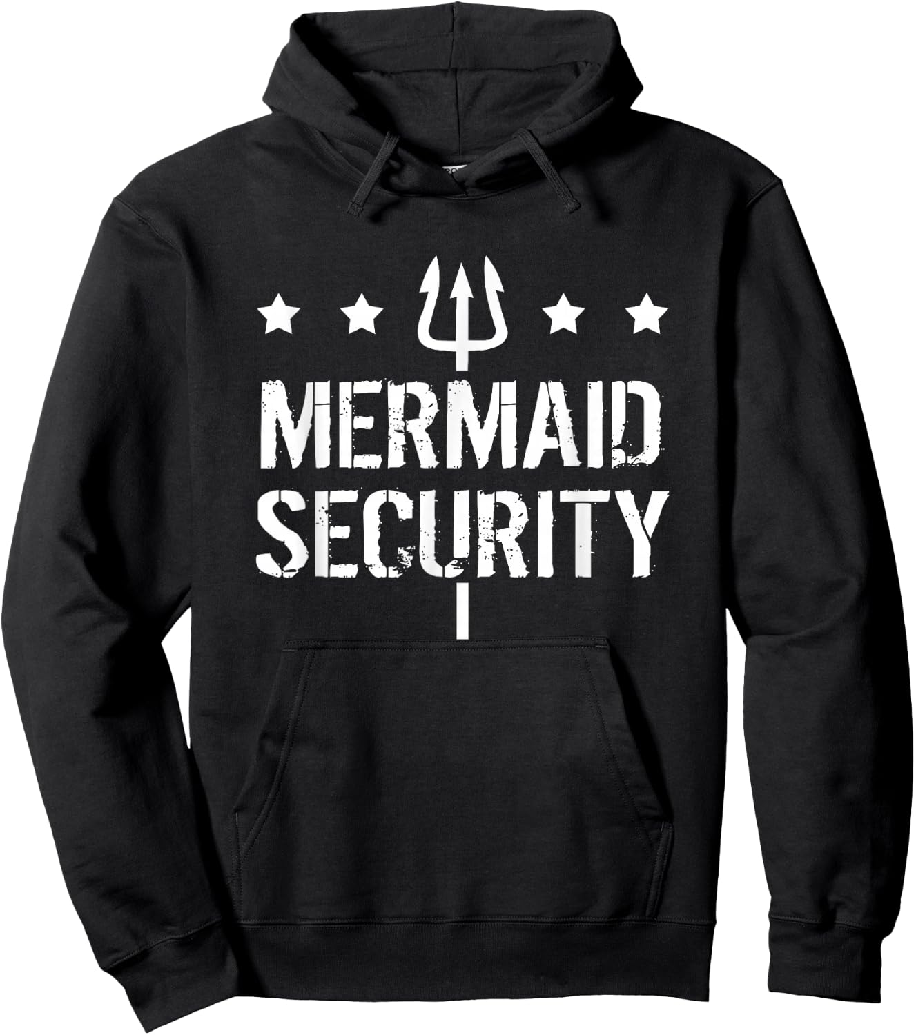 Merman Mermaid Security Funny Swimming Hoodie - Hoodie | Black