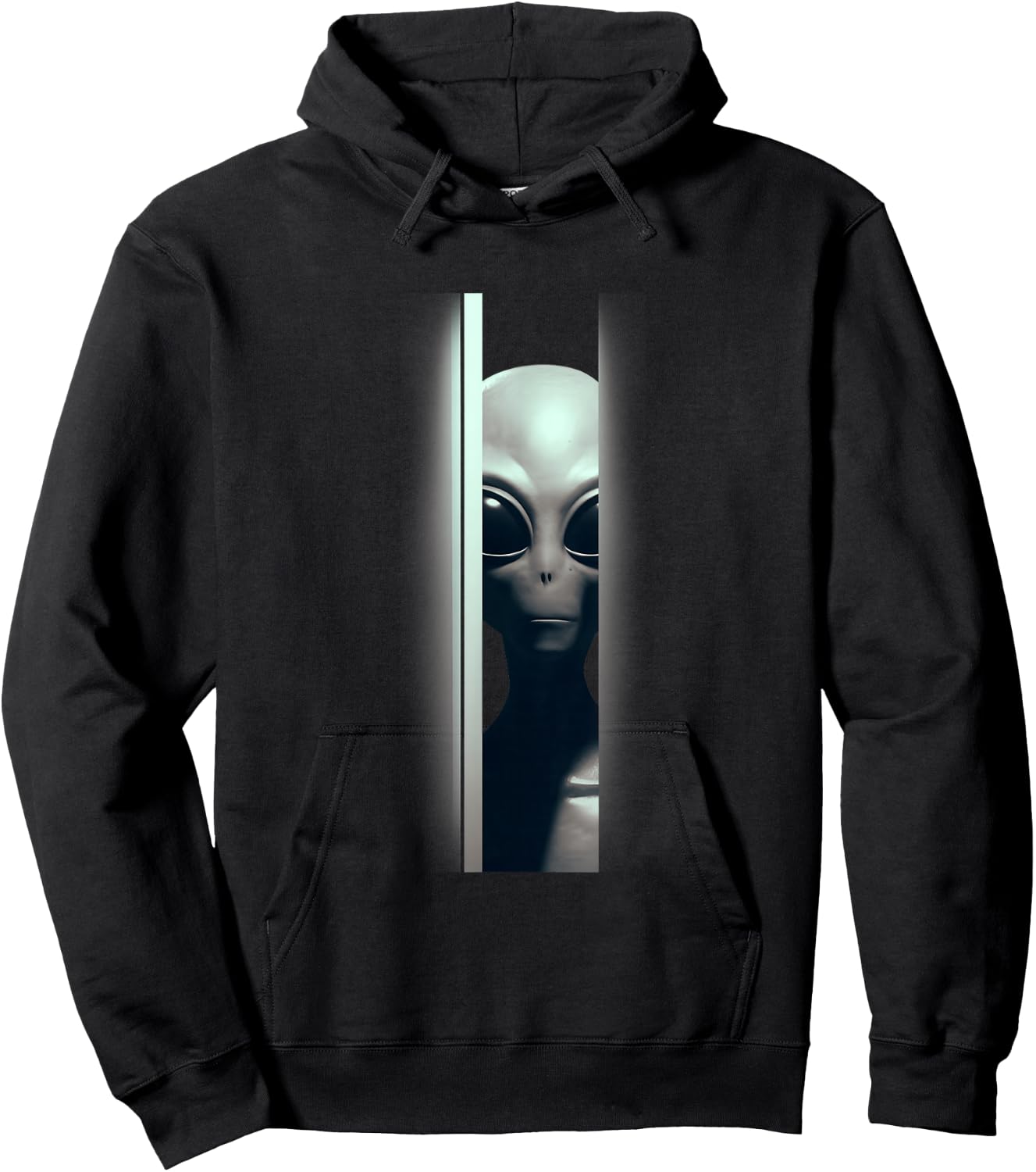 Alien Peeking Zeta-Reticuli Ufonaut UFO Abduction Sci-fi Hoodie - Hoodie | Black