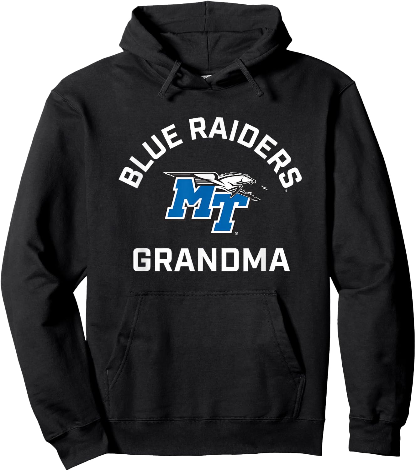 Middle Tennessee MTSU Blue Raiders Arched Grandma Hoodie - Hoodie | Black
