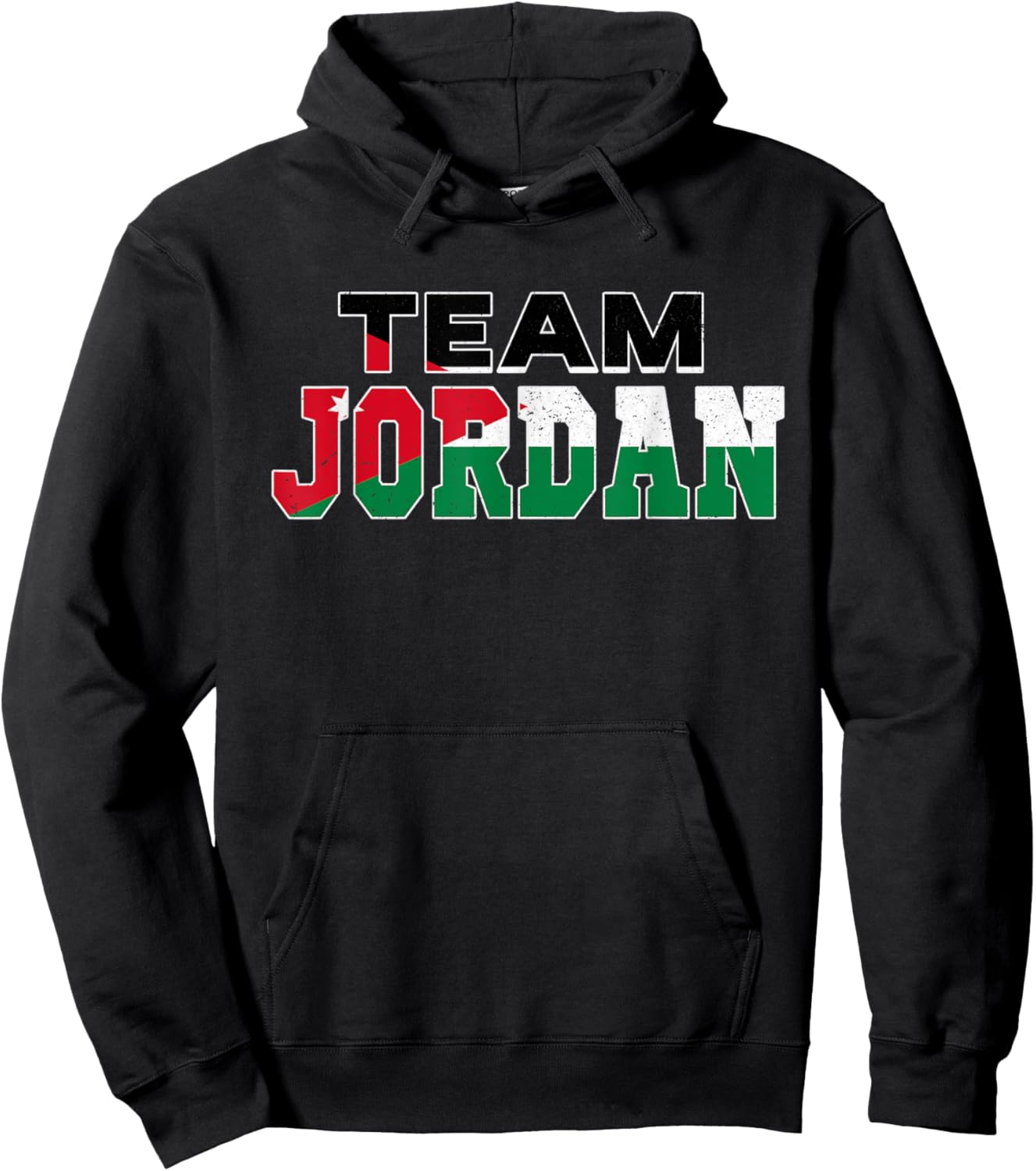Team Patriotic Jordanian Flag Jordan Hoodie - Hoodie | Black