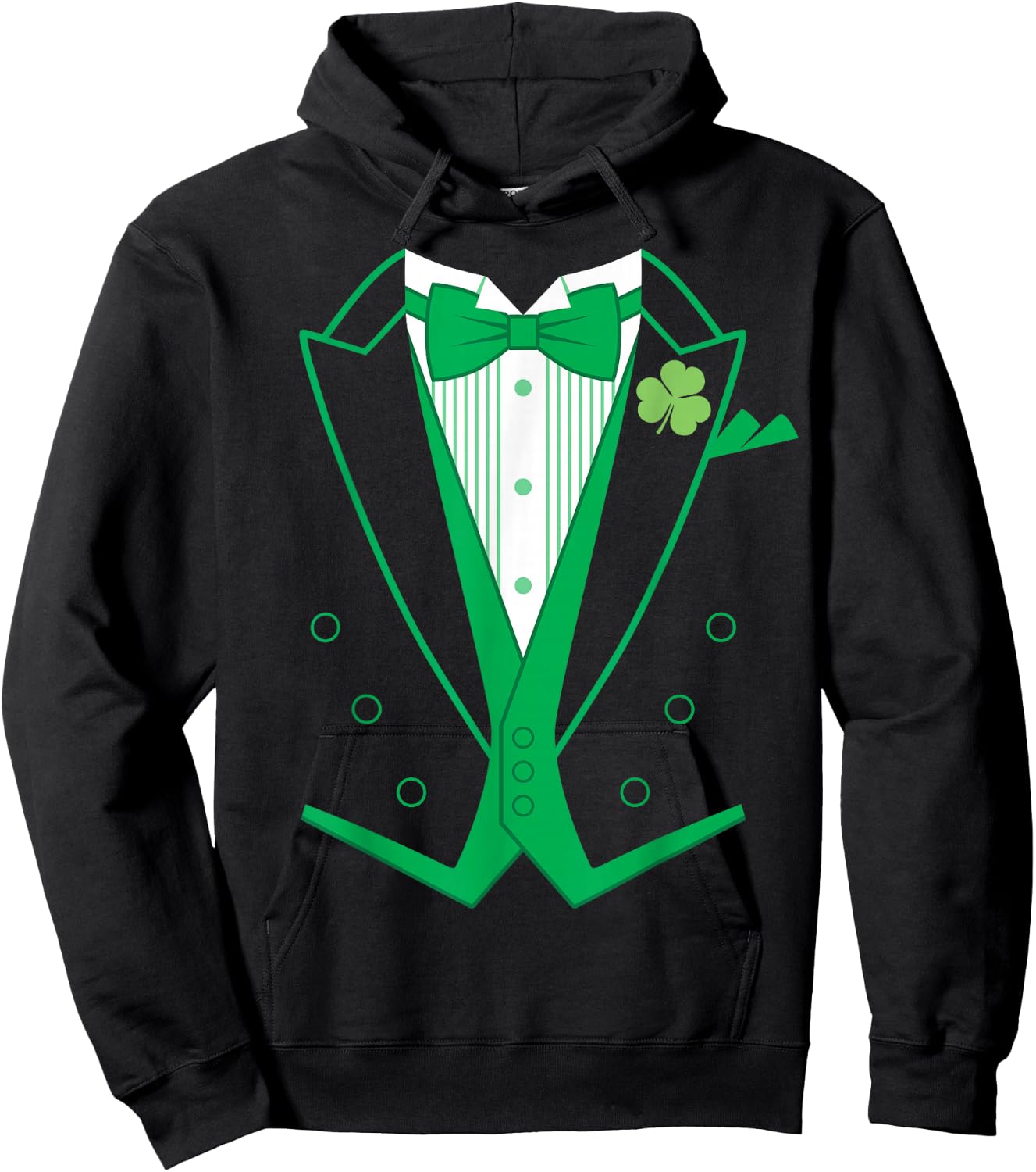 Irish Formal Tuxedo St. Patrick's Day Hoodie - Hoodie | Black