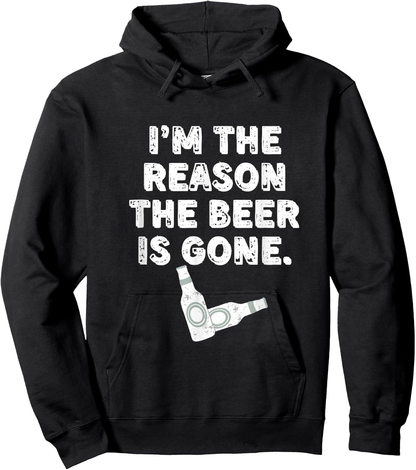 I'm the reason the beer is gone, beer lovers Hoodie - Hoodie | Black